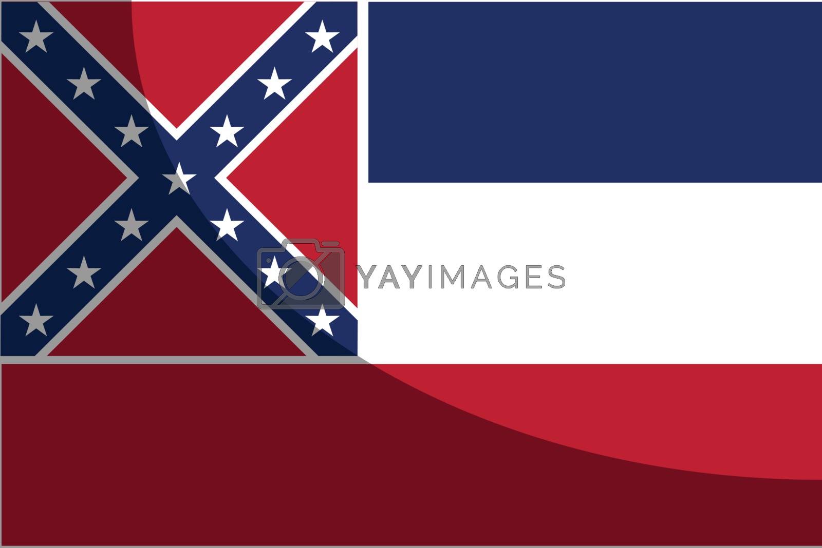 Royalty free image of Mississippi State Flag Shadow by Bigalbaloo