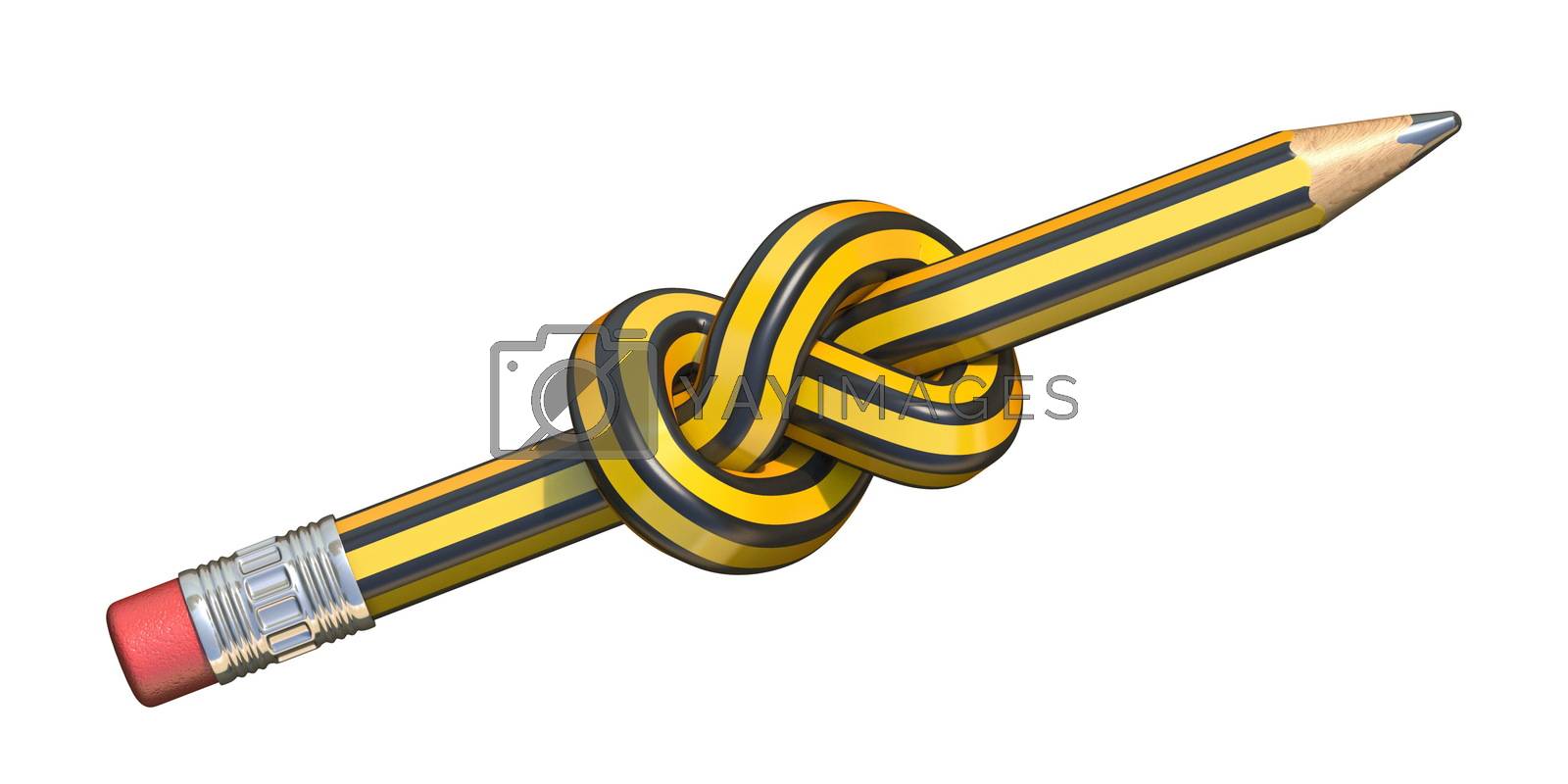 Royalty free image of Pencil knot 3D by djmilic
