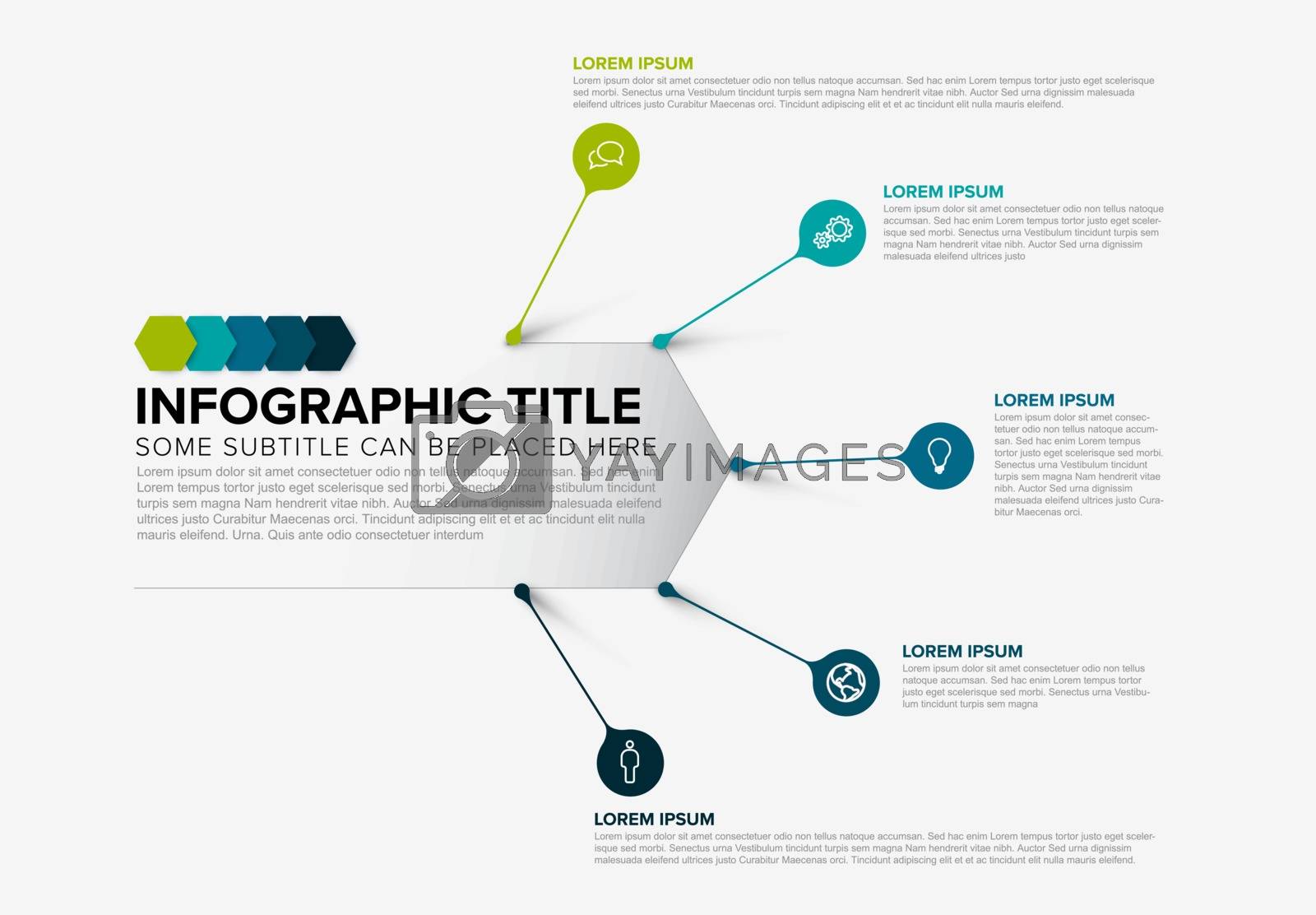 Royalty free image of Multipurpose infographic with droplet pointers by orson