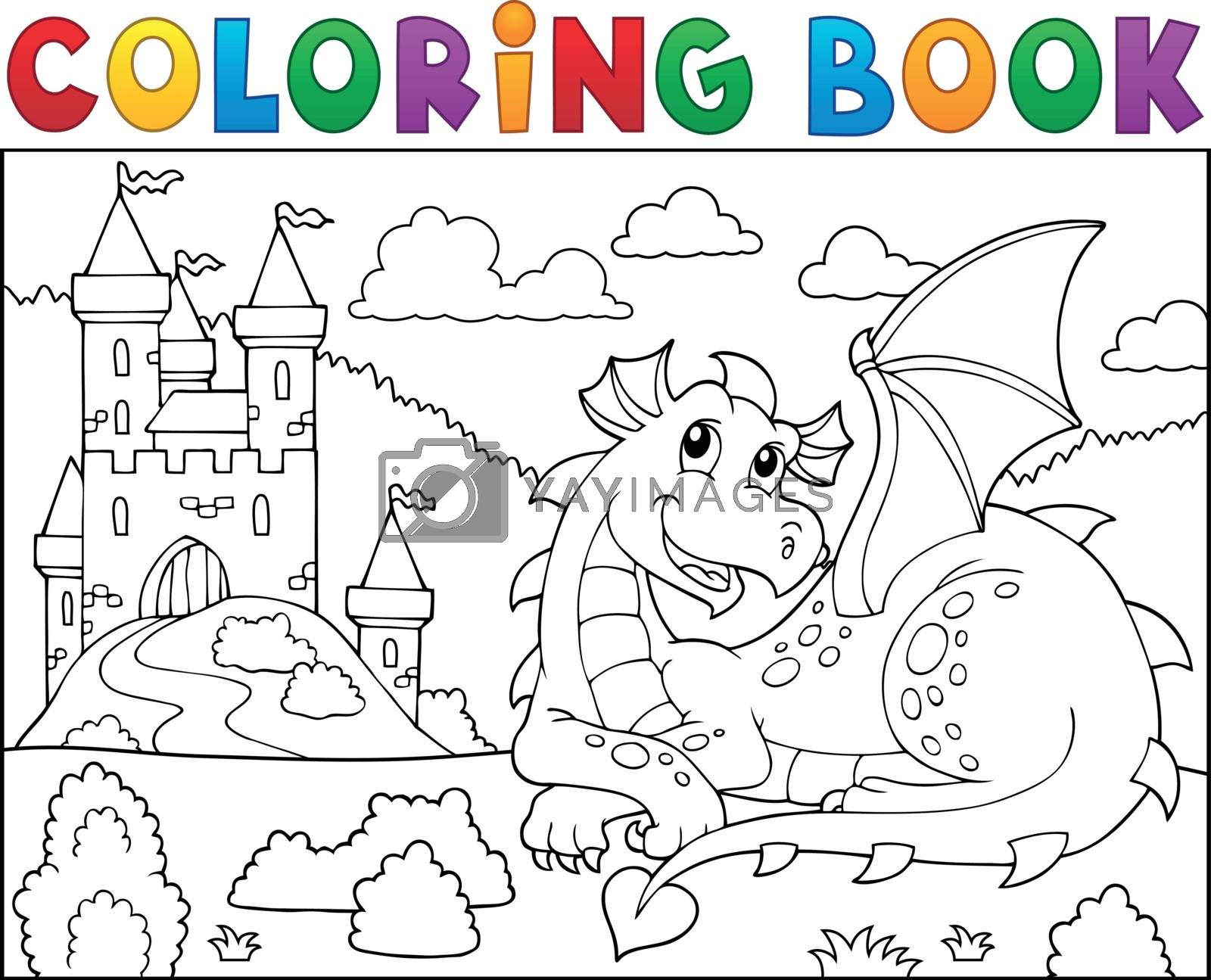 Royalty free image of Coloring book lying dragon theme 2 by clairev