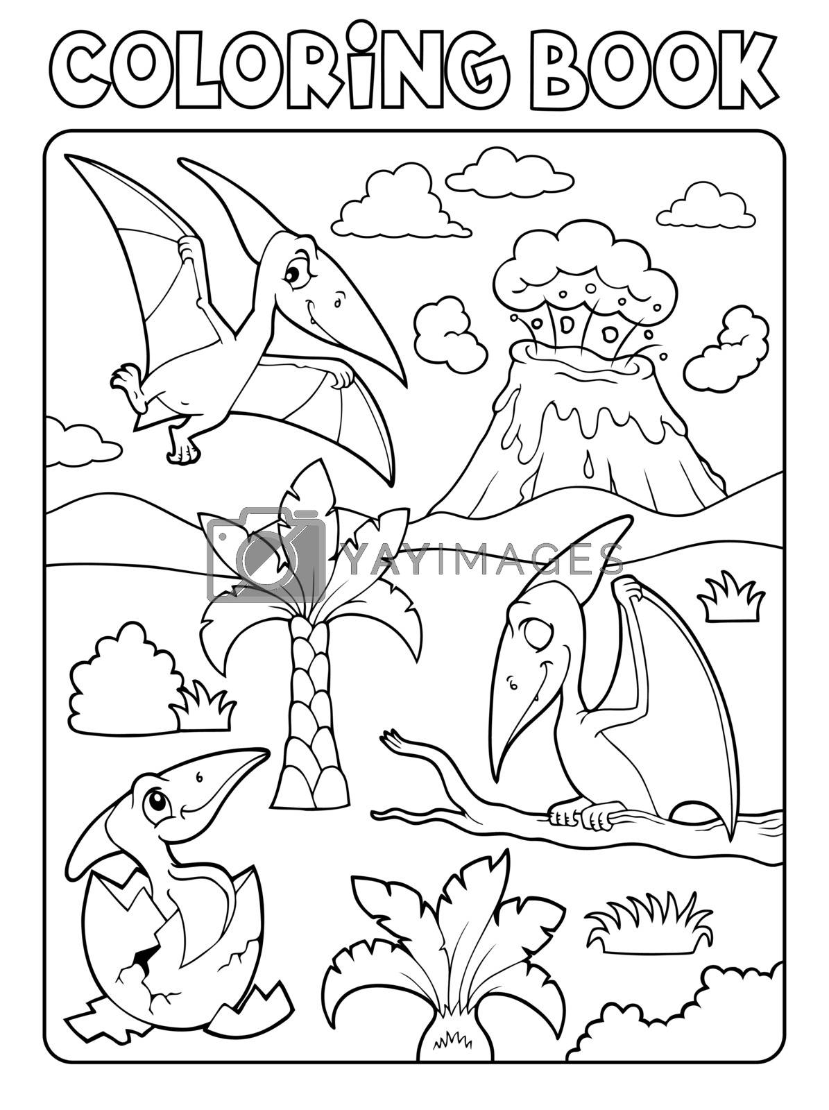 Royalty free image of Coloring book pterodactyls theme image 1 by clairev