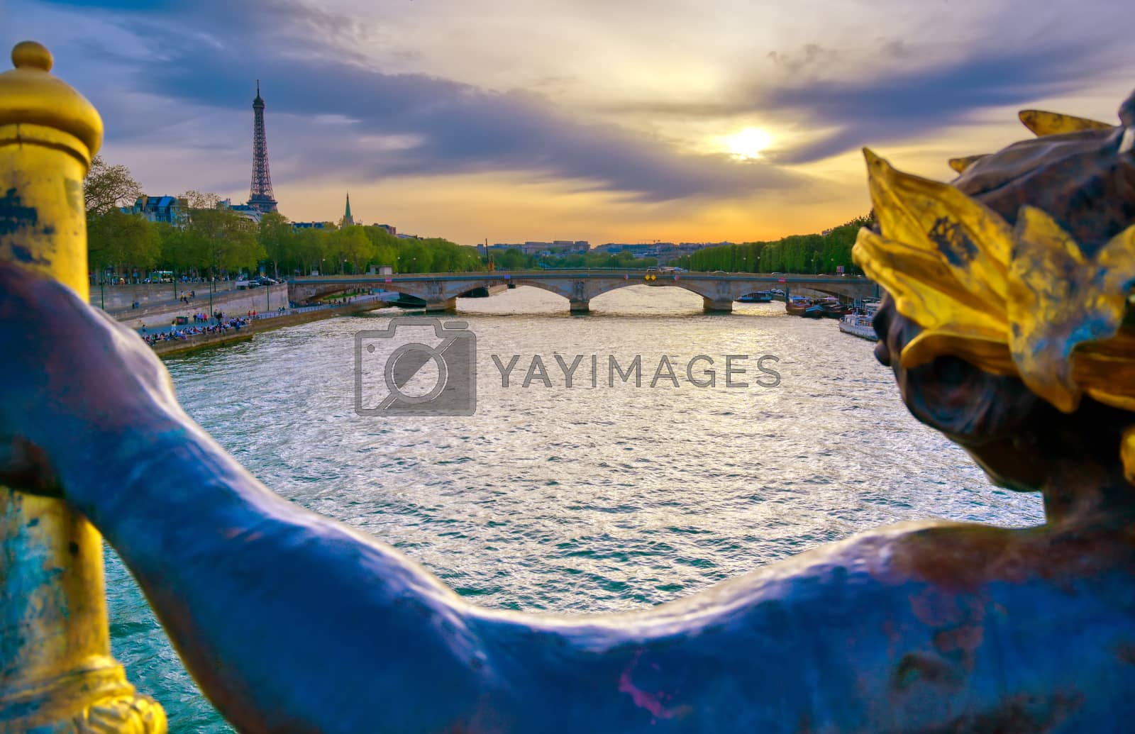 Royalty free image of Paris, France from the Pont Alexandre III  by jbyard22