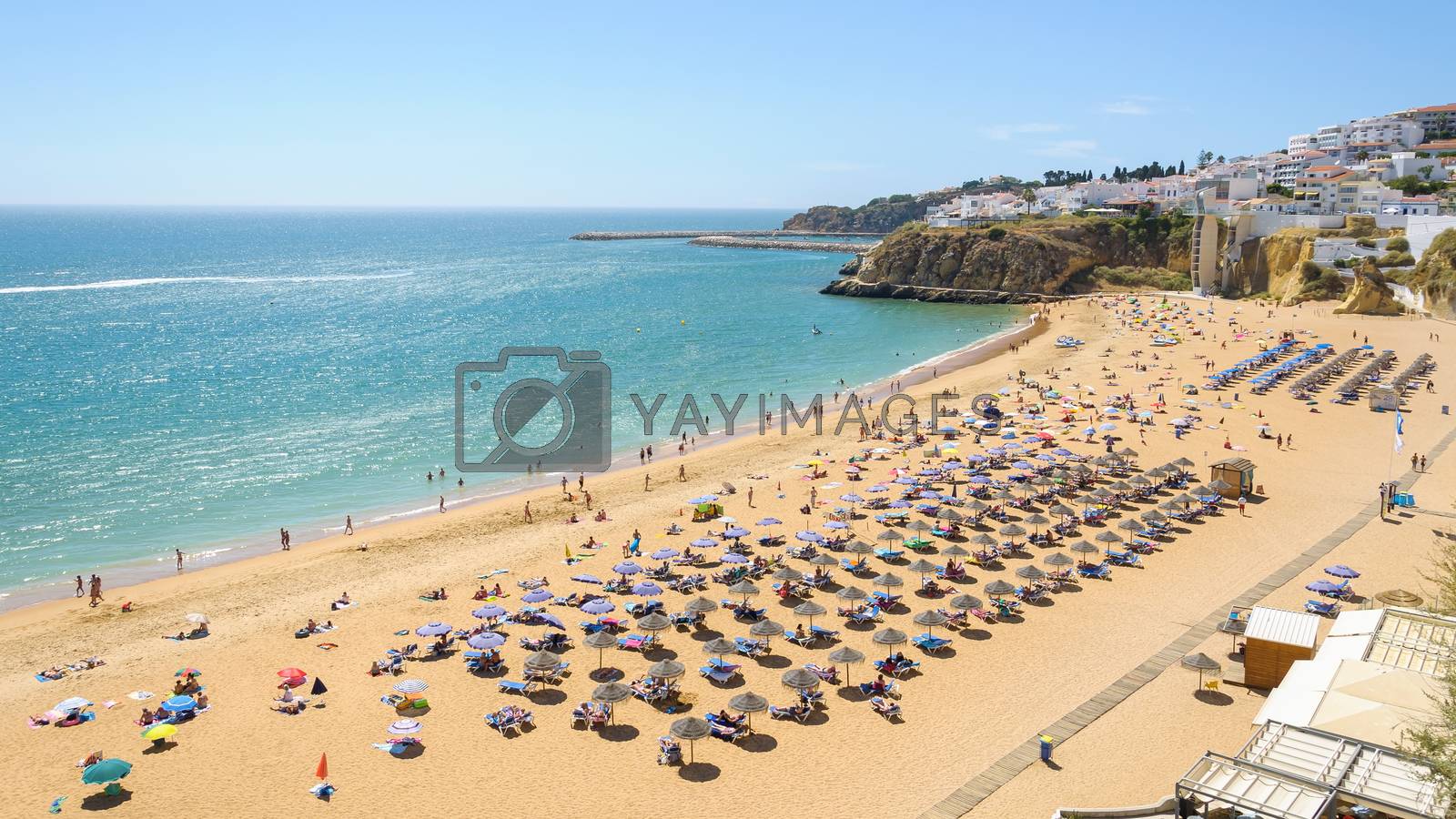 Royalty free image of View of beach in Albufeira in Portugal by mkos83
