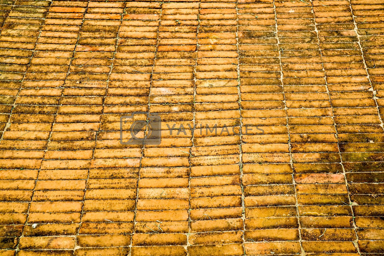 Royalty free image of rust and erosion of ancient brick floor by Darkfox