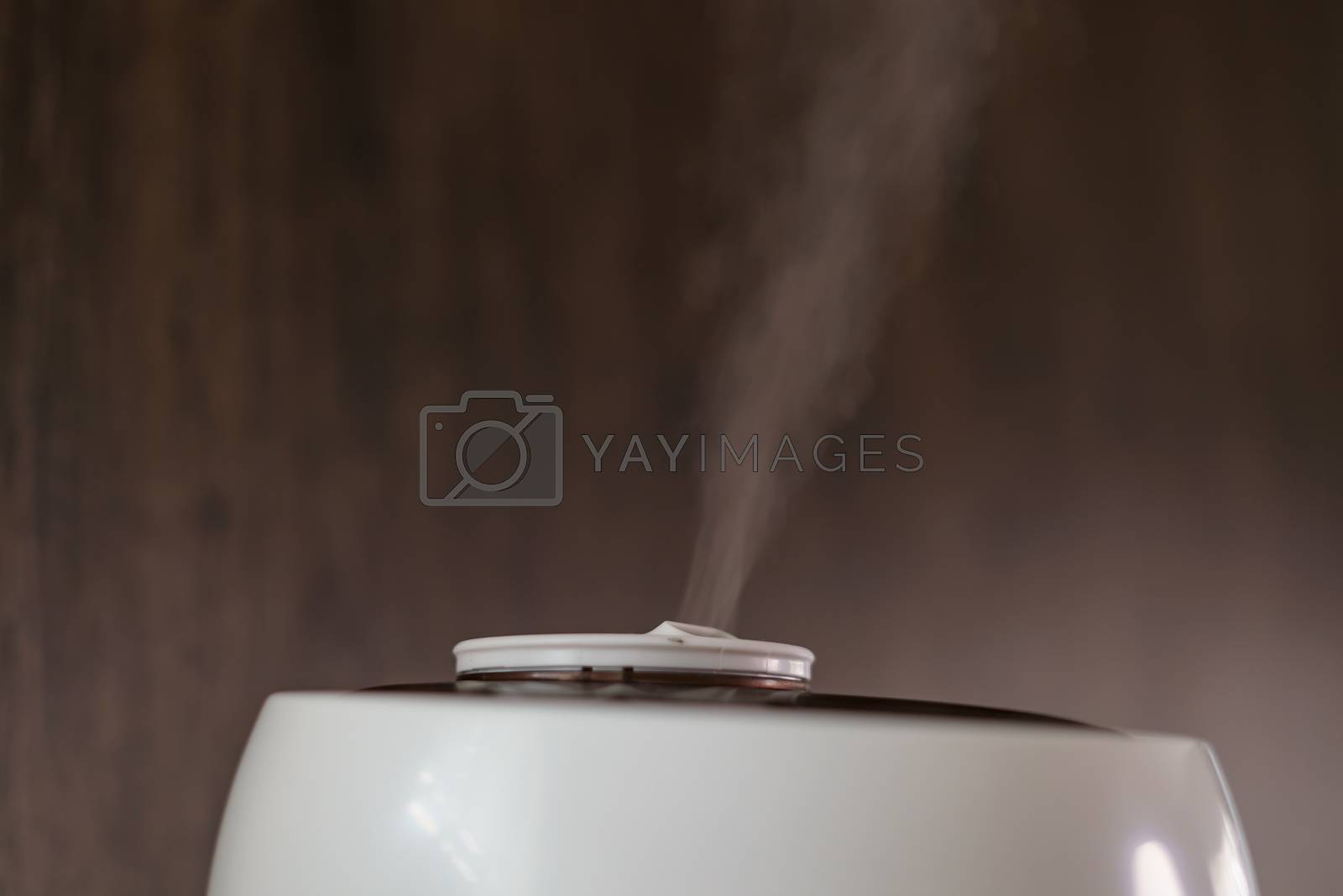 Royalty free image of Aroma oil vapour from humidifier or diffuser moisture in the hou by sirawit99