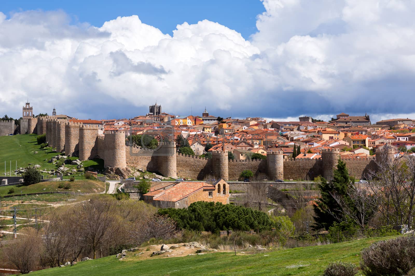 Royalty free image of historic city of Avila by zittto