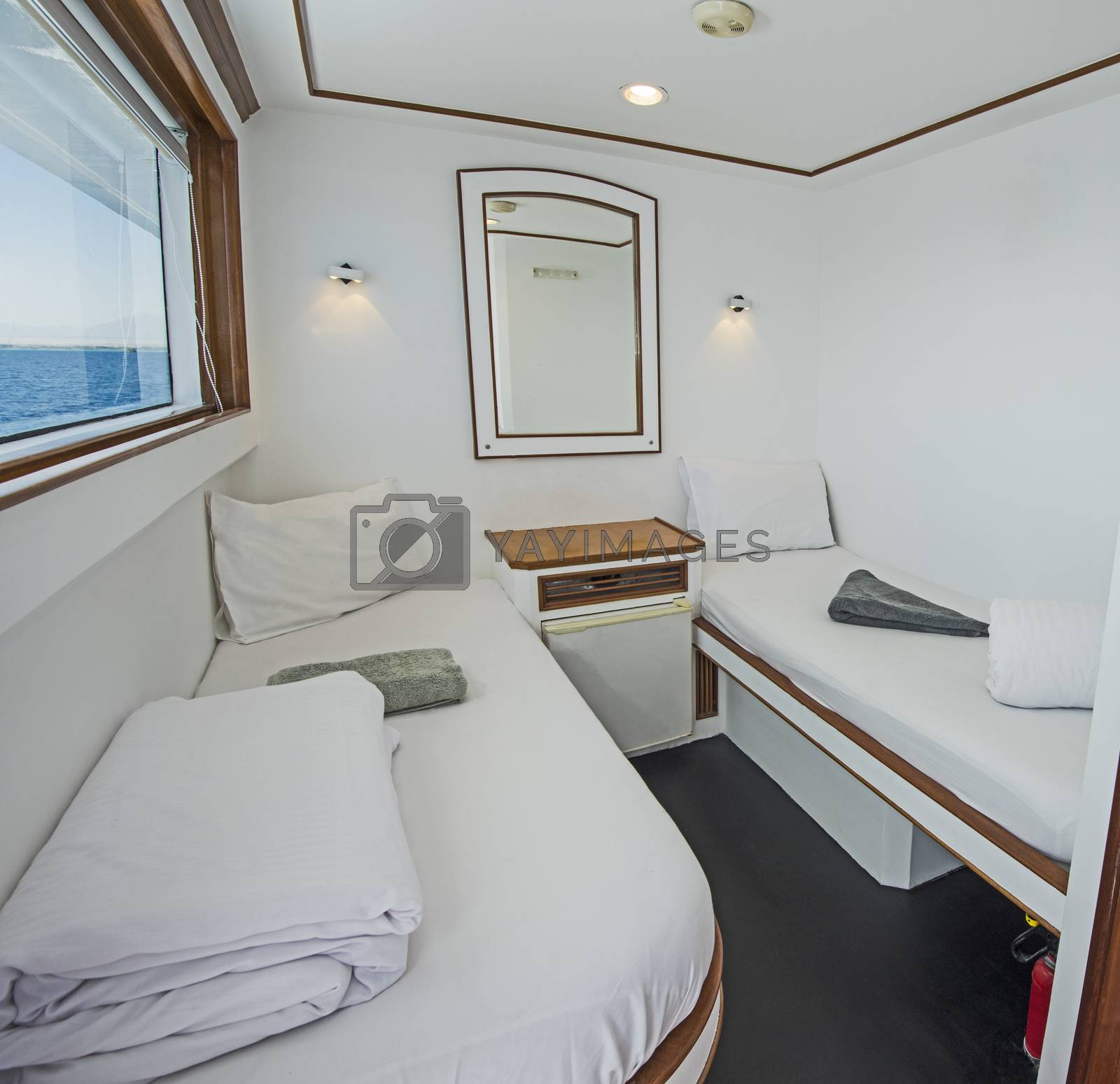 Royalty free image of Cabin in a luxury private motor yacht by paulvinten