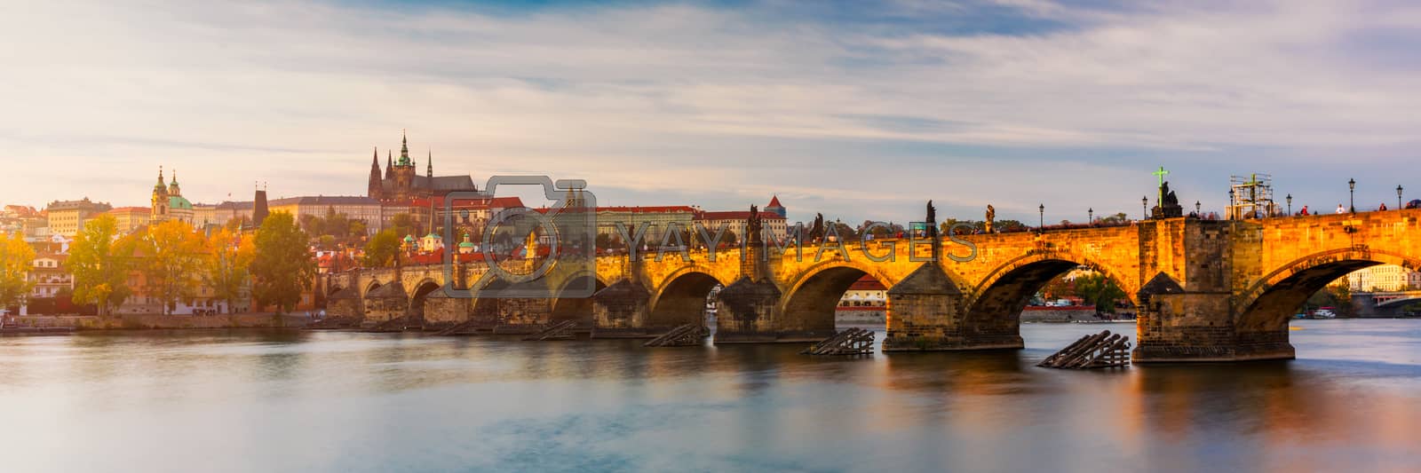 Royalty free image of Charles Bridge in Prague in Czechia. Prague, Czech Republic. Cha by DaLiu