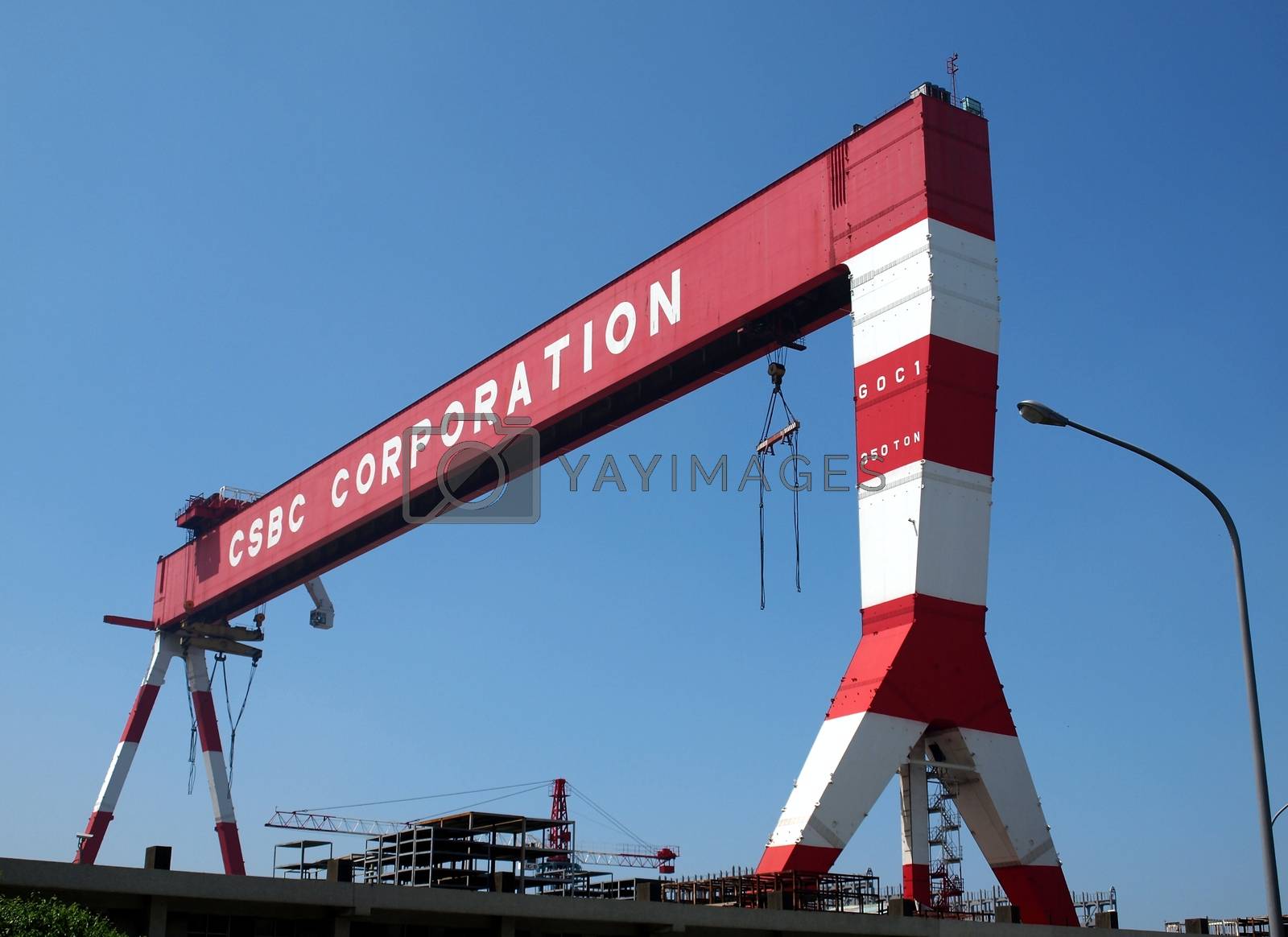 Royalty free image of Large Shipyard Gantry Crane by shiyali
