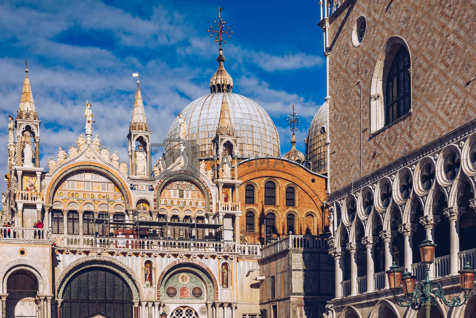 Royalty free image of San Marco square with Campanile and Saint Mark's Basilica. The m by DaLiu