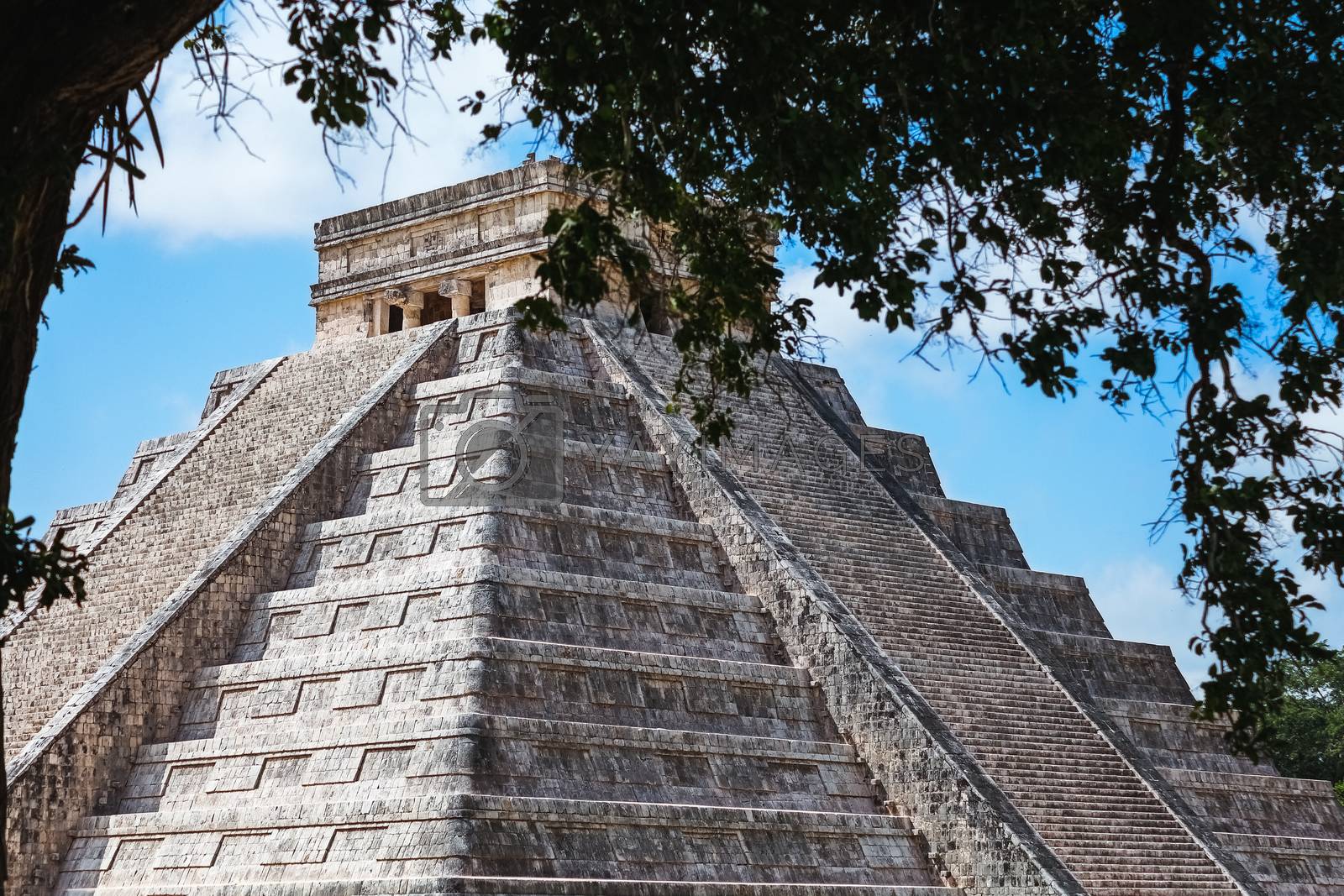 Royalty free image of Mayan Temple pyramid of Kukulkan, - Chichen Itza, Yucatan, Mexico by Icruci