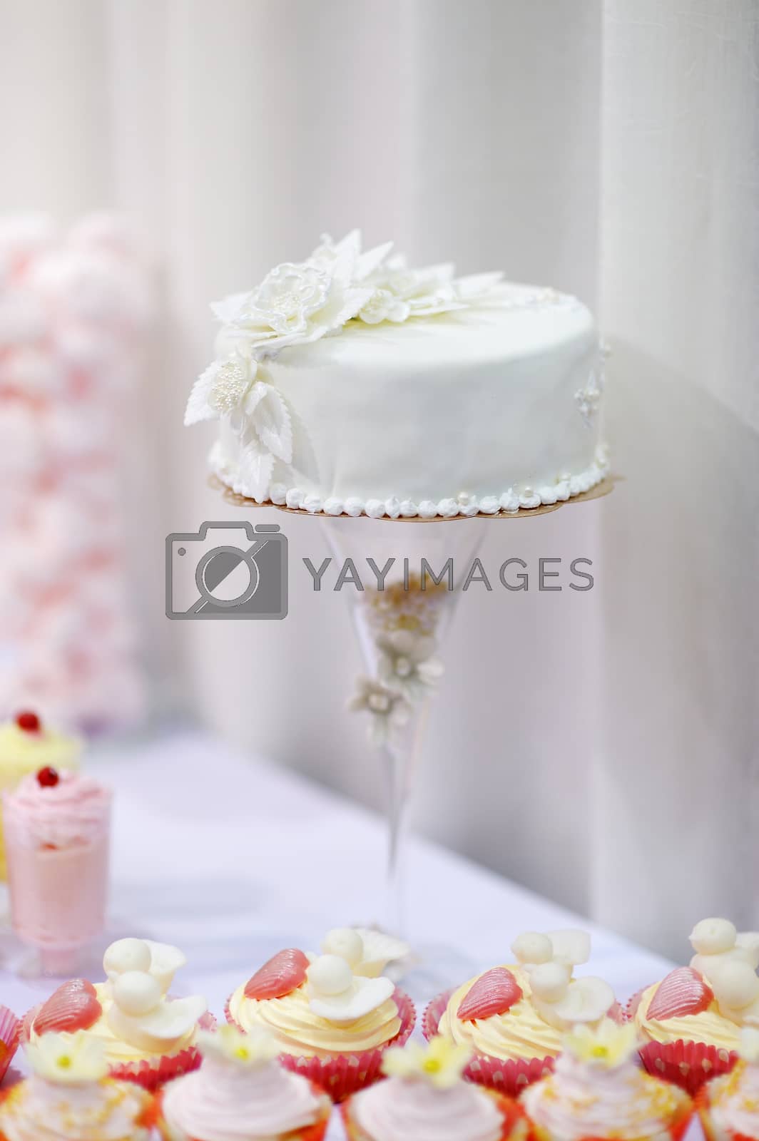 Royalty free image of Elegant wedding cake by maximkabb