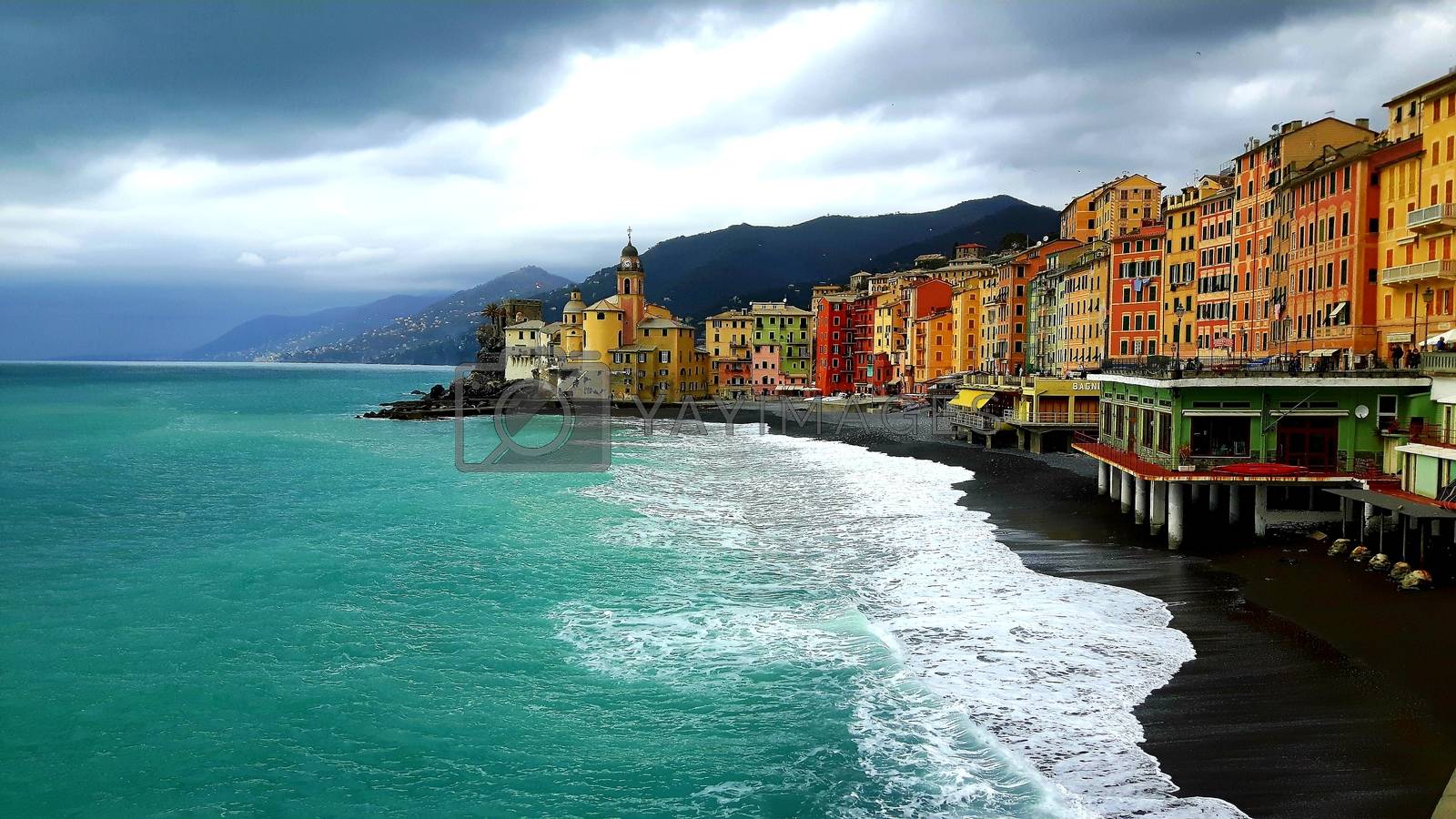 Royalty free image of Ligurian riviera from Camogli to Portofino by yohananegusse