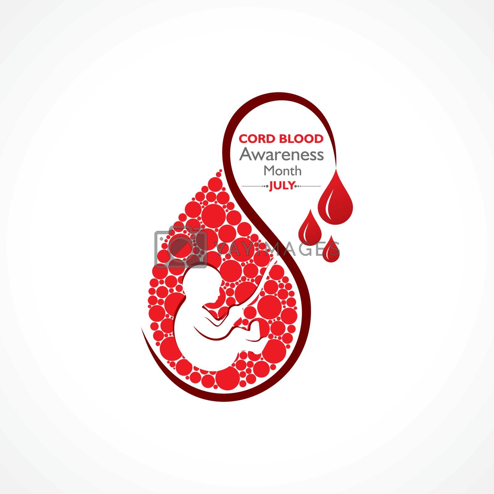 Royalty free image of Cord Blood awareness month observed in July Every Year by graphicsdunia4you
