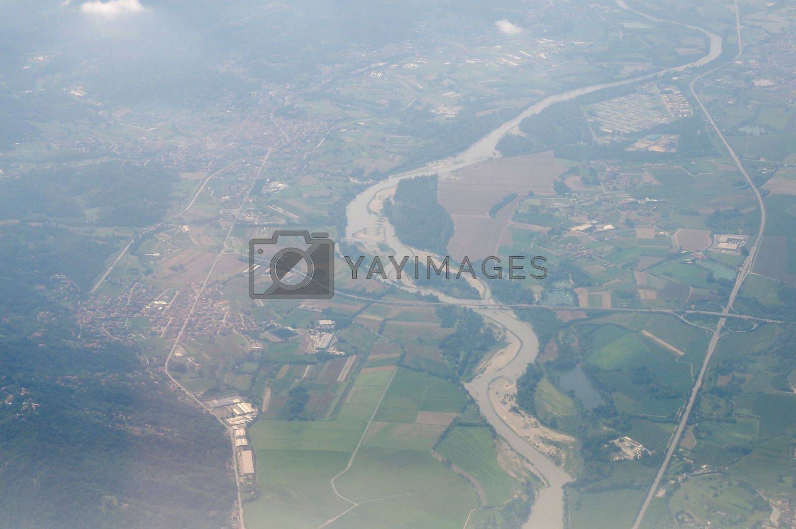 Royalty free image of aerial view of Piedmont by claudiodivizia