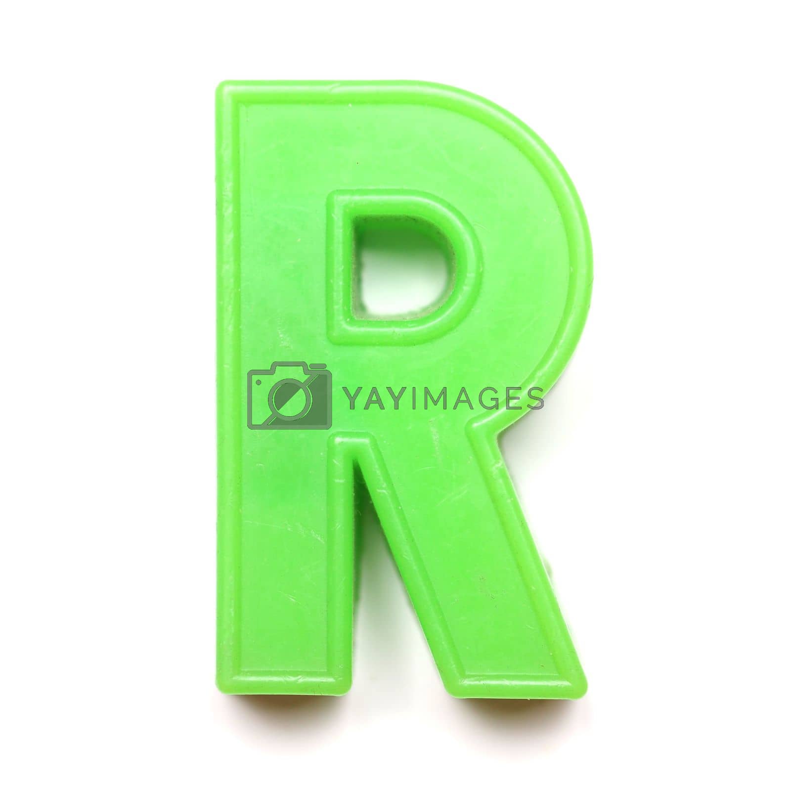 Royalty free image of Magnetic uppercase letter R by claudiodivizia