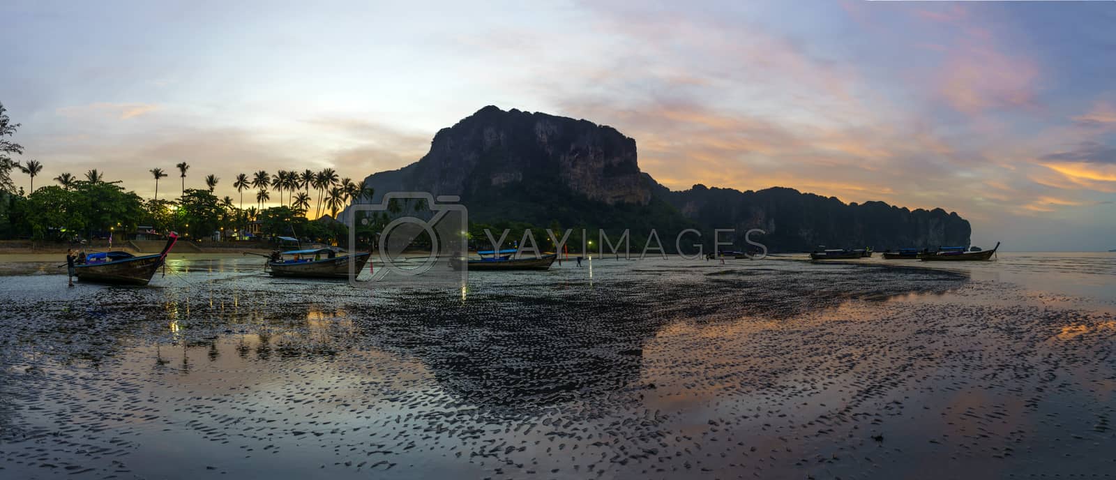 Royalty free image of The Ao Nang resort at sunrise by Netfalls