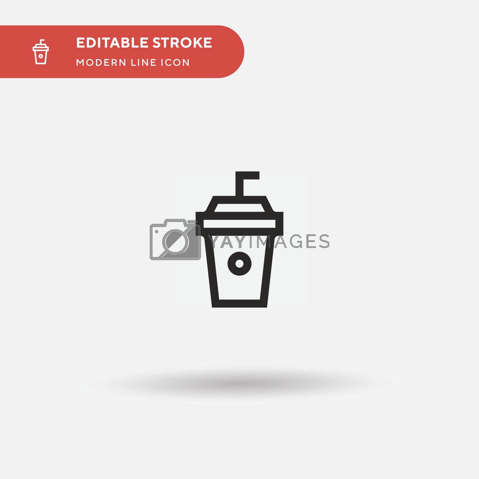 Soft Drink Simple vector icon. Illustration symbol design template for web mobile UI element. Perfect color modern pictogram on editable stroke. Soft Drink icons for your business project