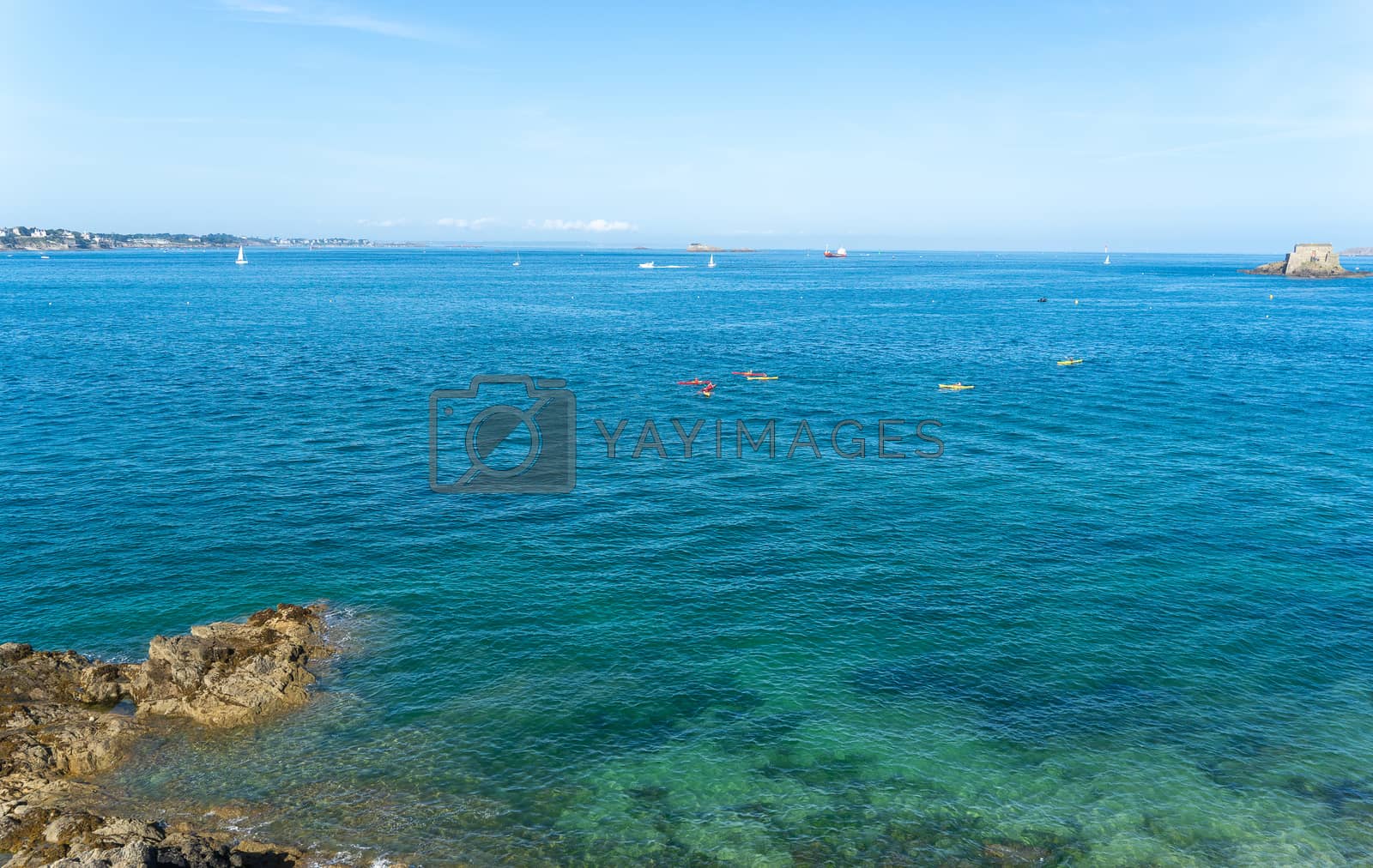Royalty free image of High and low tide in Britanny coast by javax