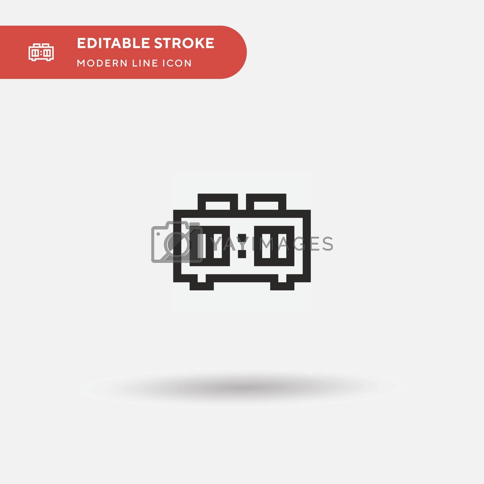 Royalty free image of Alarm Clock Simple vector icon. Illustration symbol design templ by guapoo