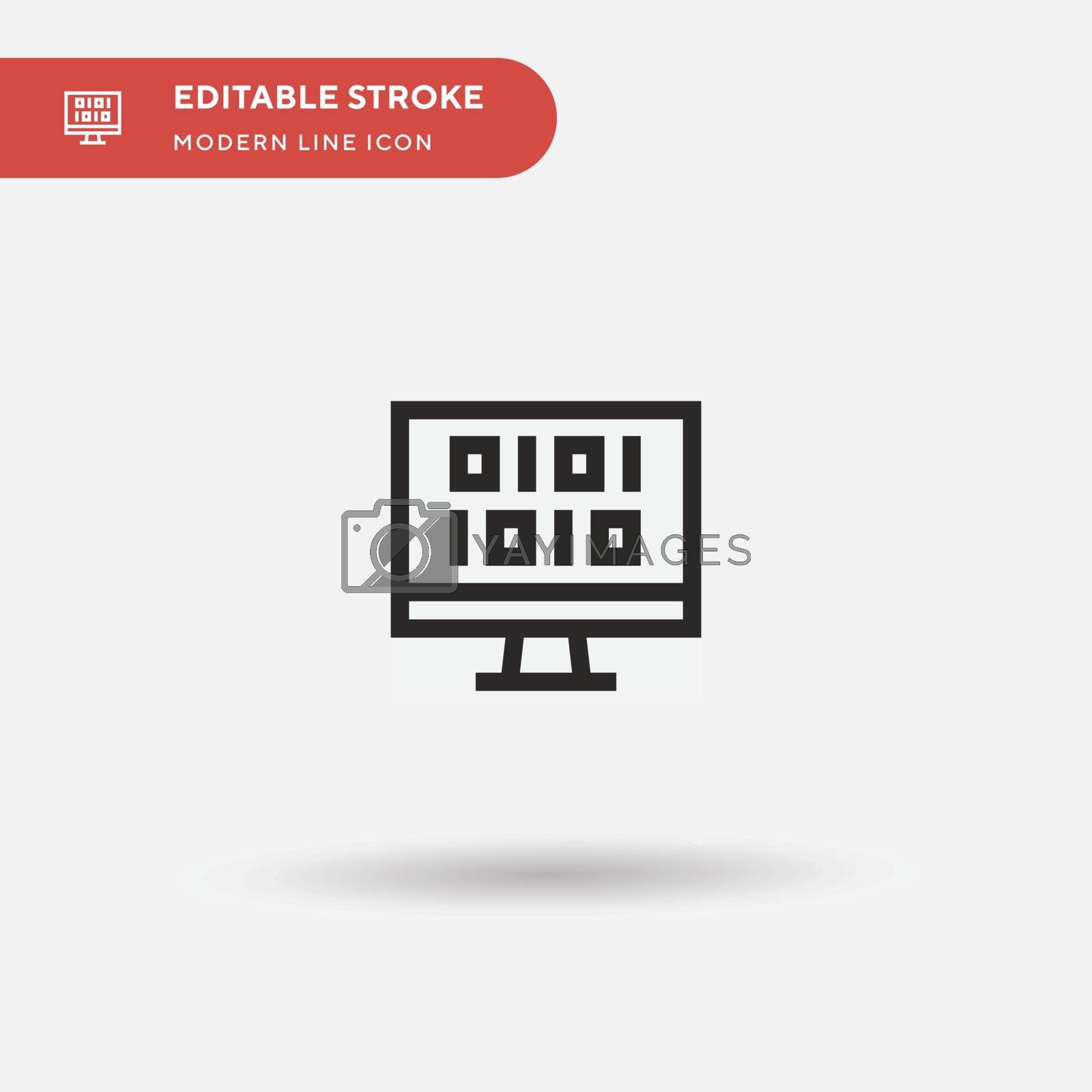 Royalty free image of Binary Code Simple vector icon. Illustration symbol design templ by guapoo