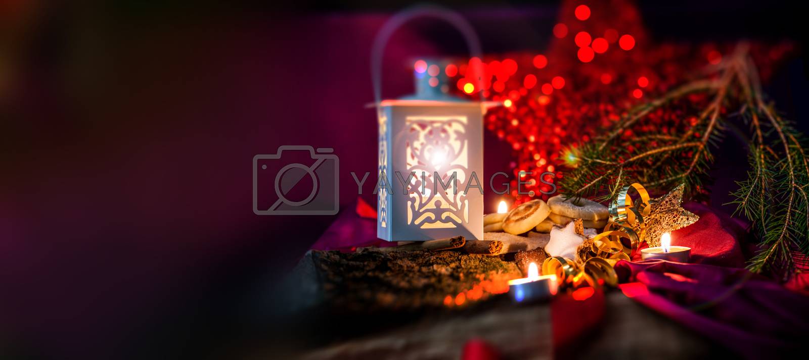 Royalty free image of Christmas Cards Background Concepts with Candles by PeterHofstetter