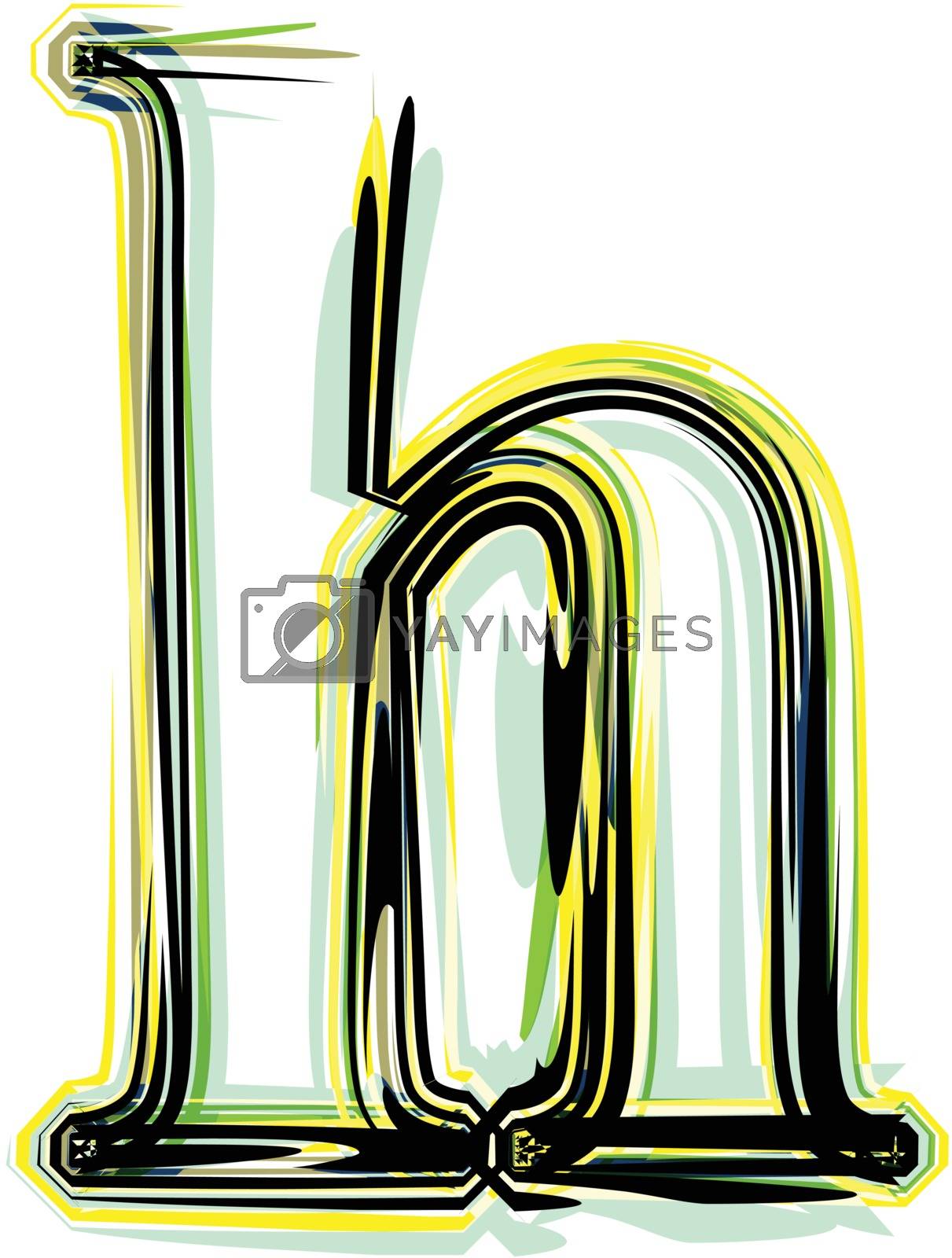 Royalty free image of font illustration letter h by aroas