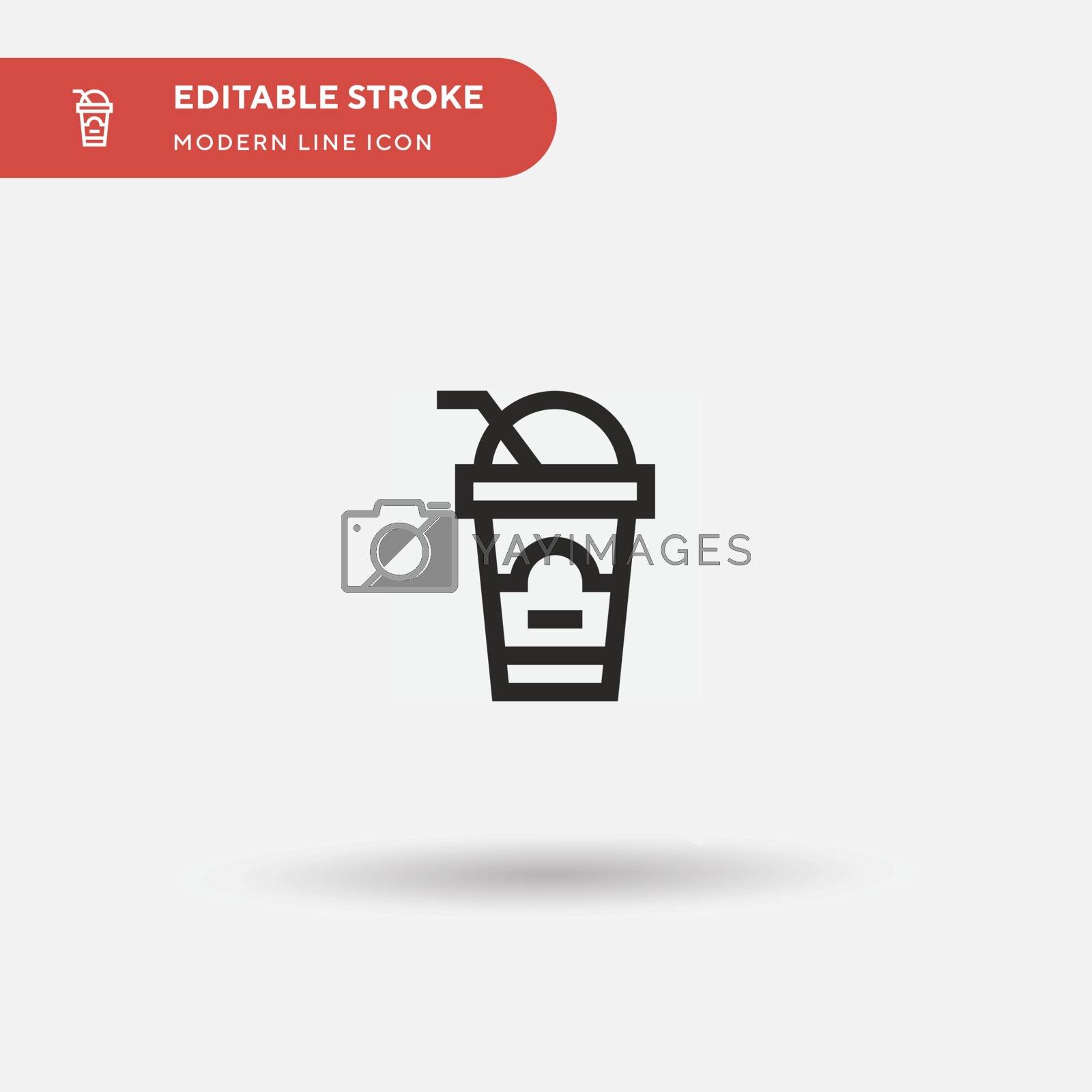 Drink Simple vector icon. Illustration symbol design template for web mobile UI element. Perfect color modern pictogram on editable stroke. Drink icons for your business project