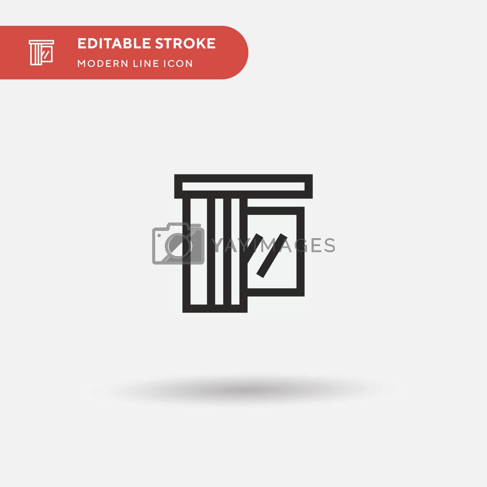 Royalty free image of Smart Curtain Simple vector icon. Illustration symbol design tem by guapoo