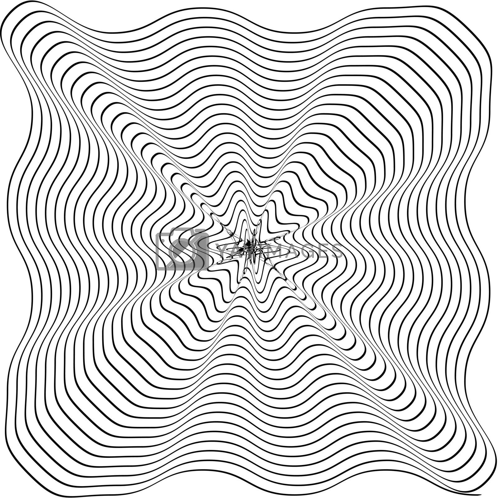 Royalty free image of Black and White Hypnotic Background. Vector Illustration. by yganko
