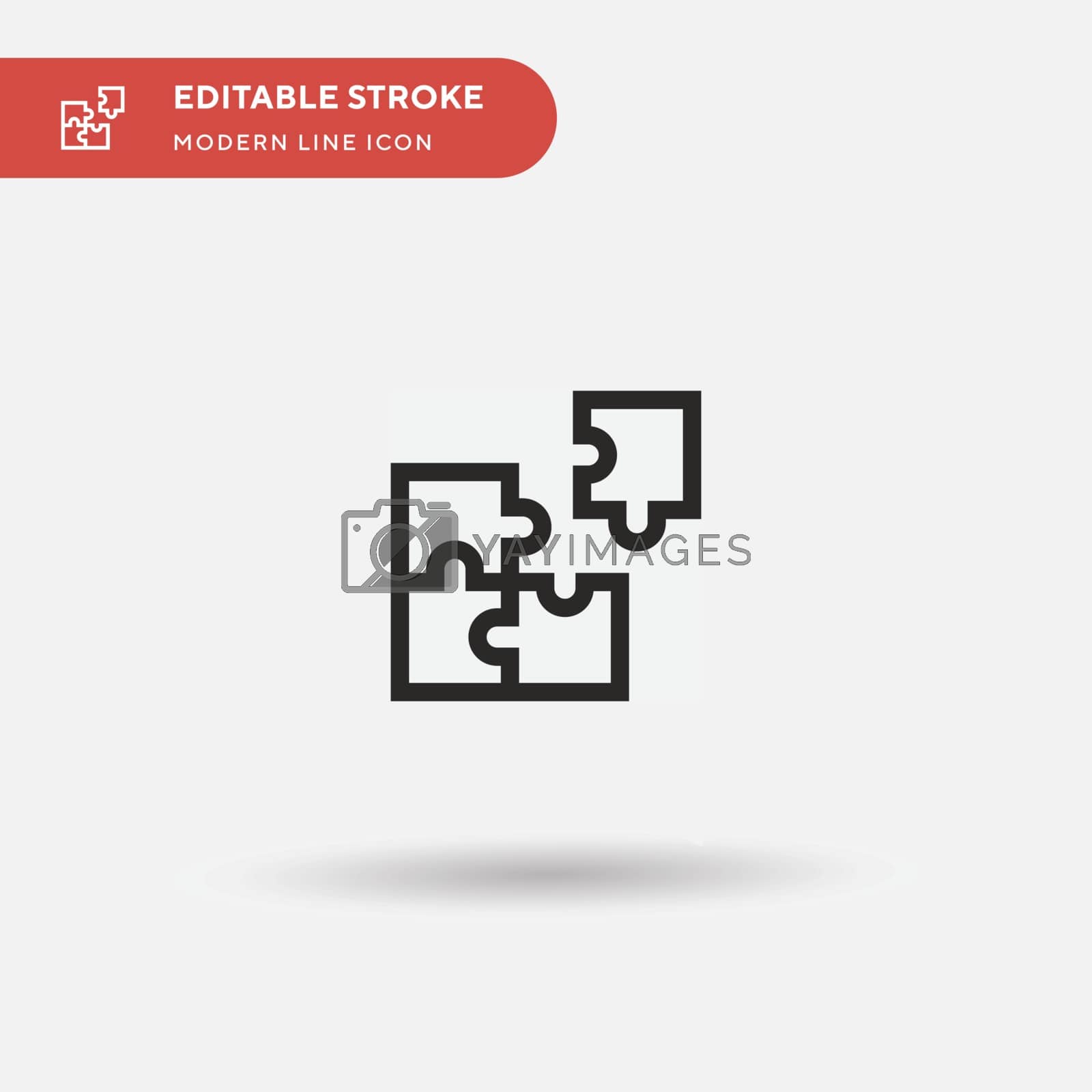Royalty free image of Puzzle Pieces Simple vector icon. Illustration symbol design tem by guapoo