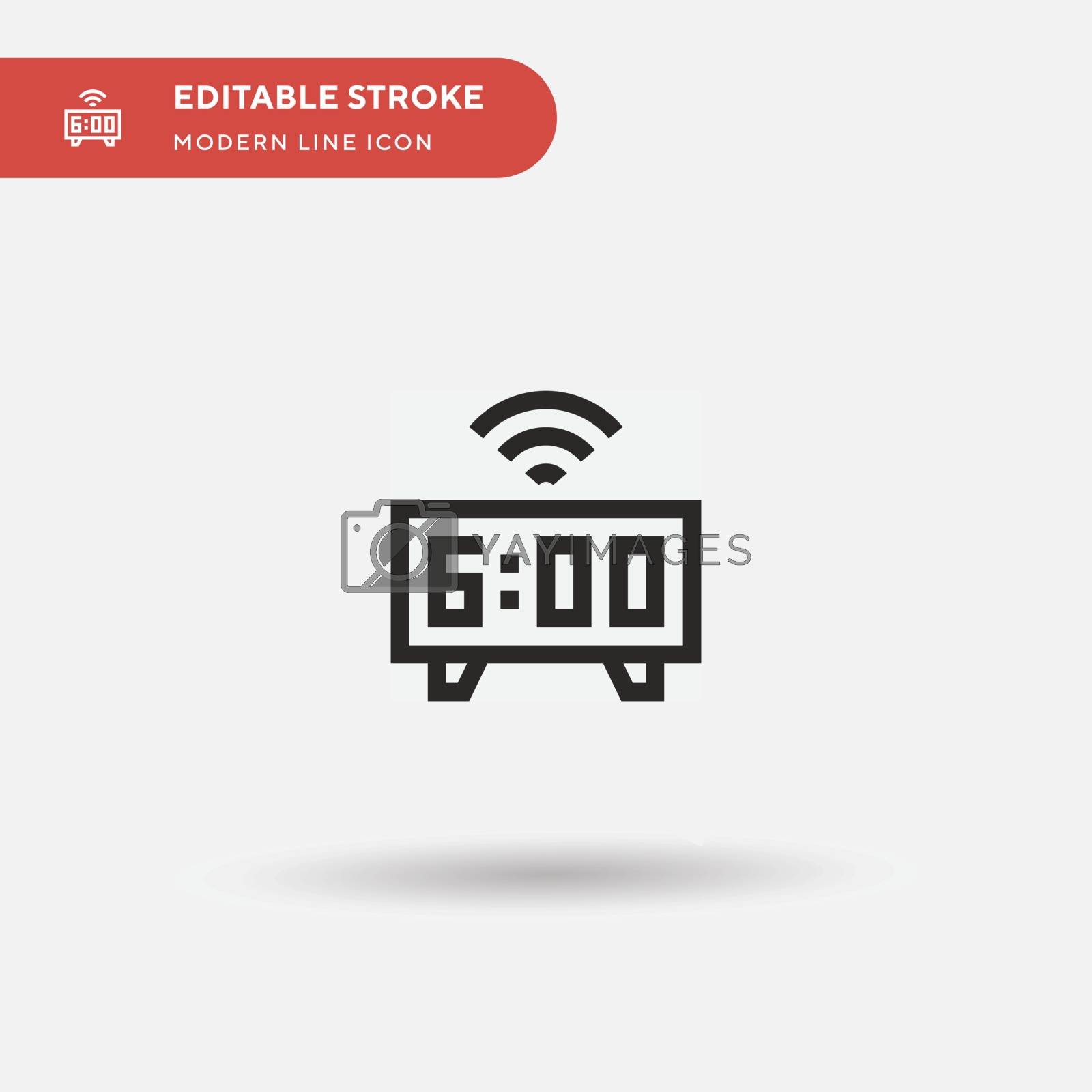 Royalty free image of Alarm Clock Simple vector icon. Illustration symbol design templ by guapoo