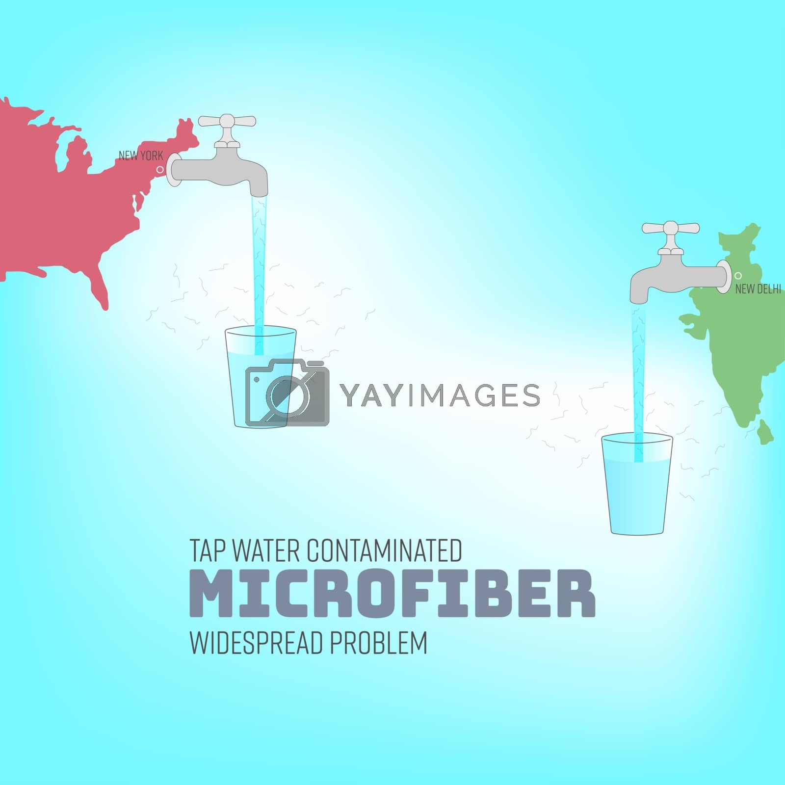 Royalty free image of Tap Water Microfiber by Chiamsakul