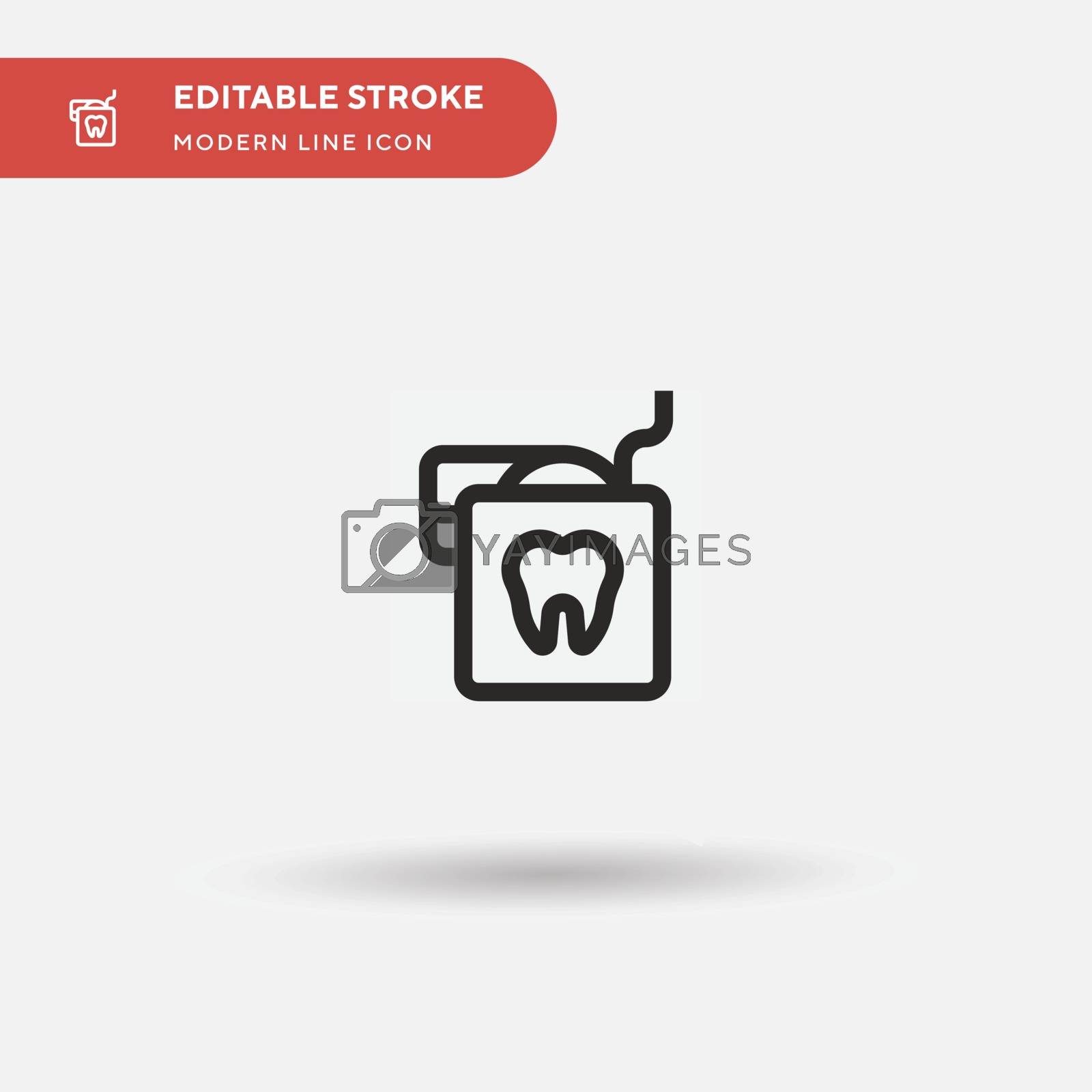 Dental Floss Simple vector icon. Illustration symbol design template for web mobile UI element. Perfect color modern pictogram on editable stroke. Dental Floss icons for your business project