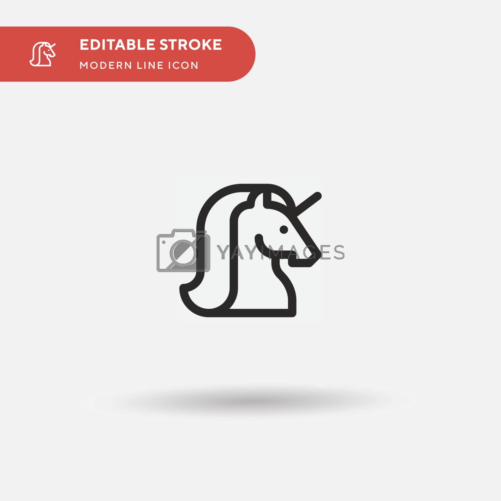 Royalty free image of Unicorn Simple vector icon. Illustration symbol design template  by guapoo
