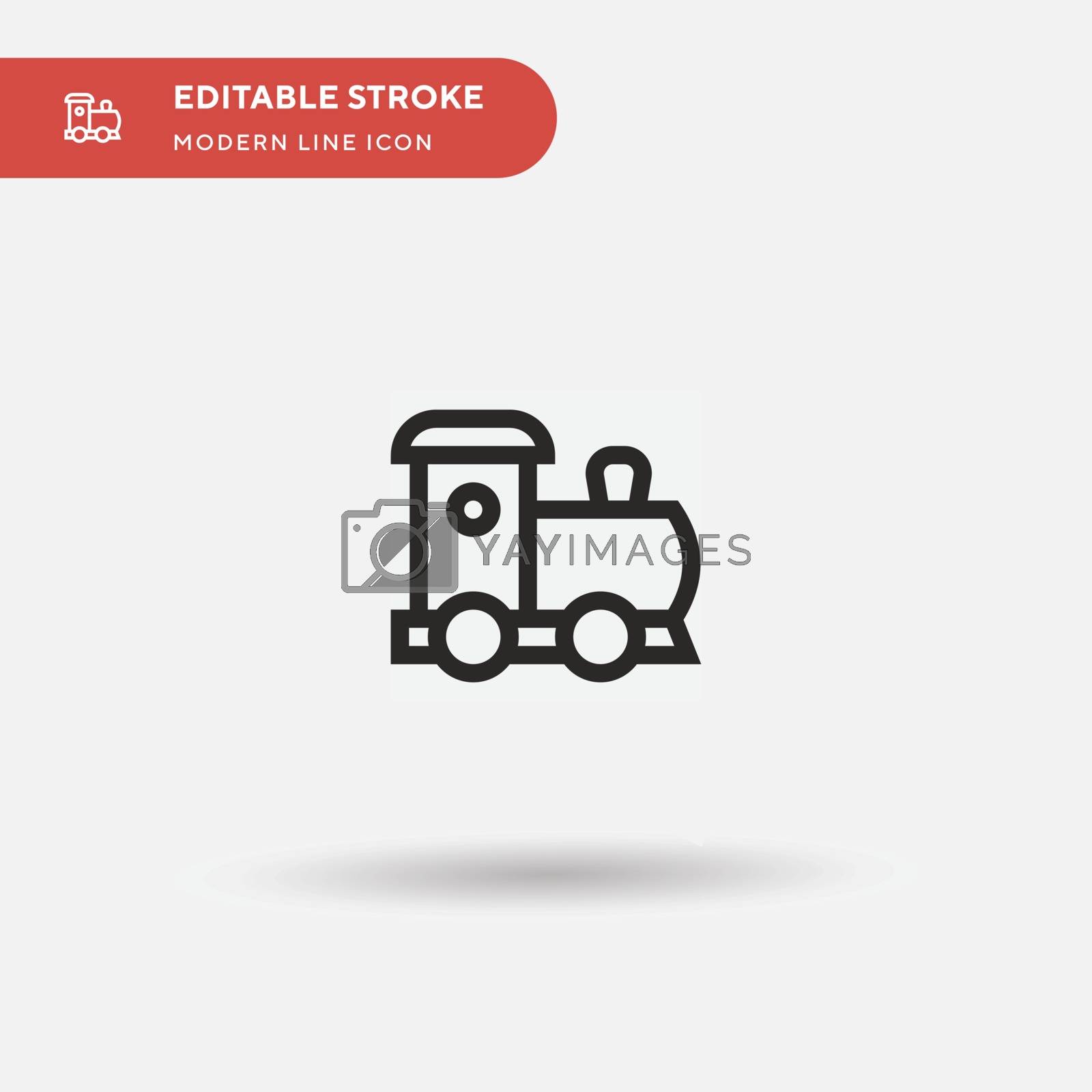 Train Simple vector icon. Illustration symbol design template for web mobile UI element. Perfect color modern pictogram on editable stroke. Train icons for your business project
