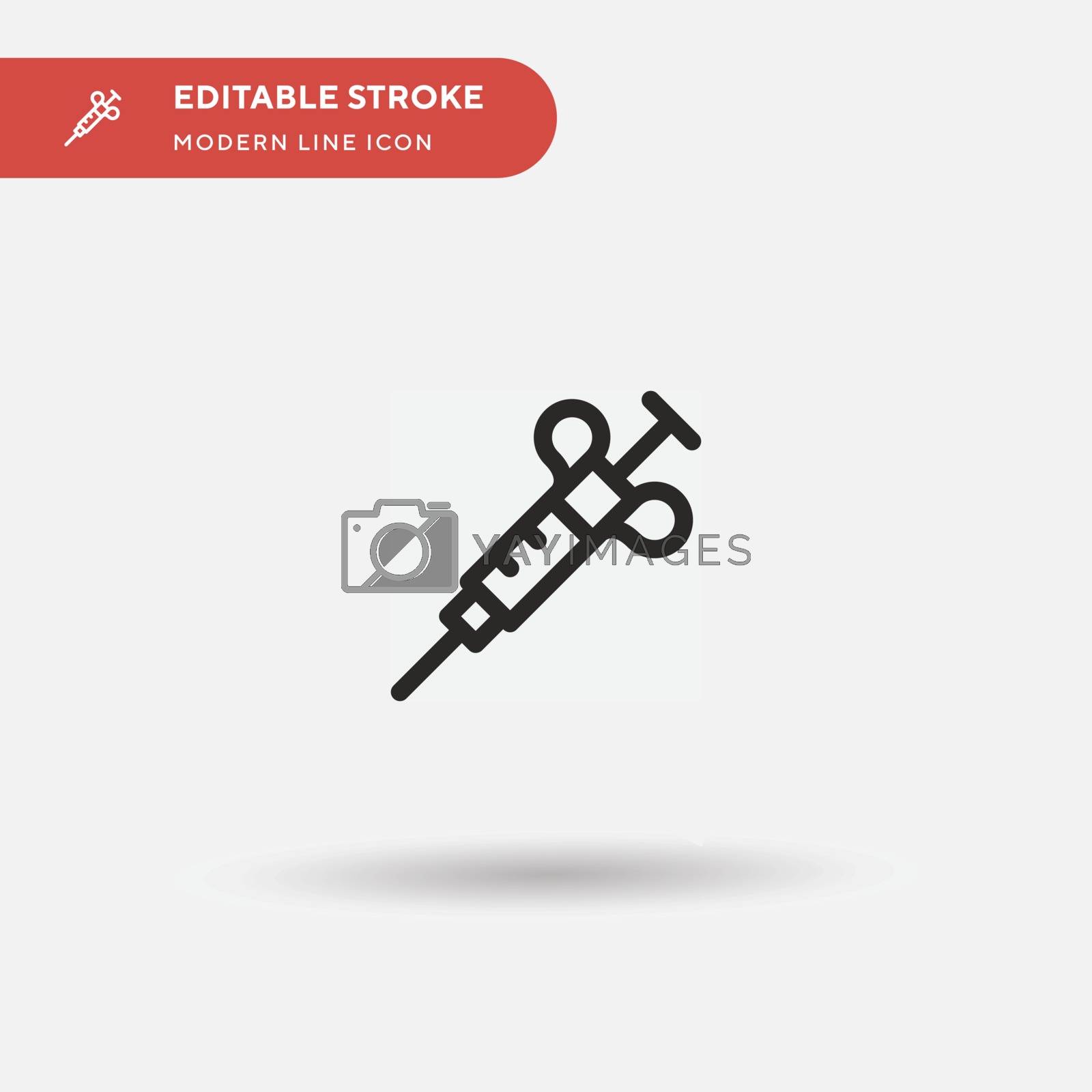 Royalty free image of Syringe Simple vector icon. Illustration symbol design template  by guapoo