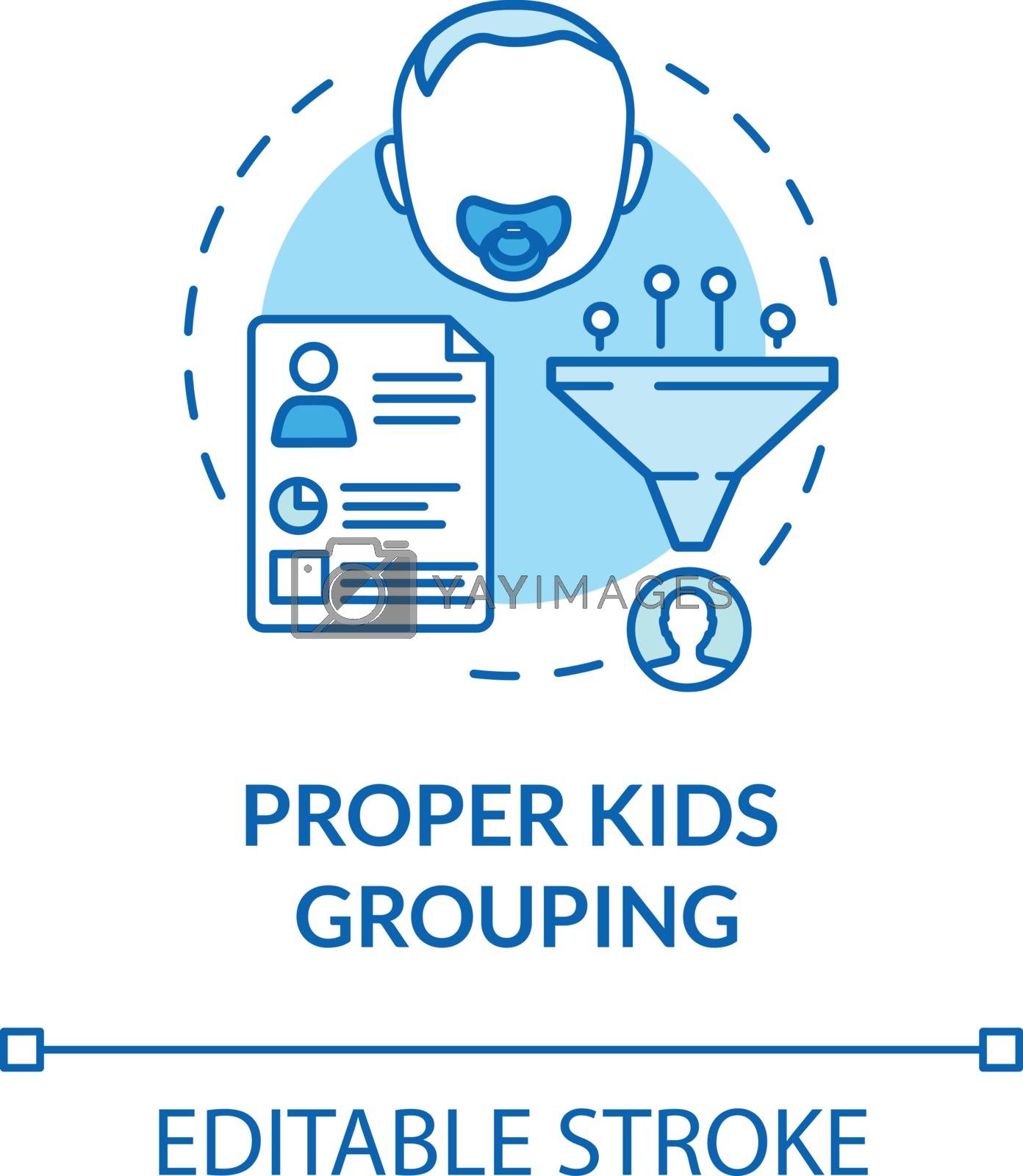 Royalty free image of Toddlers groups concept icon by bsd