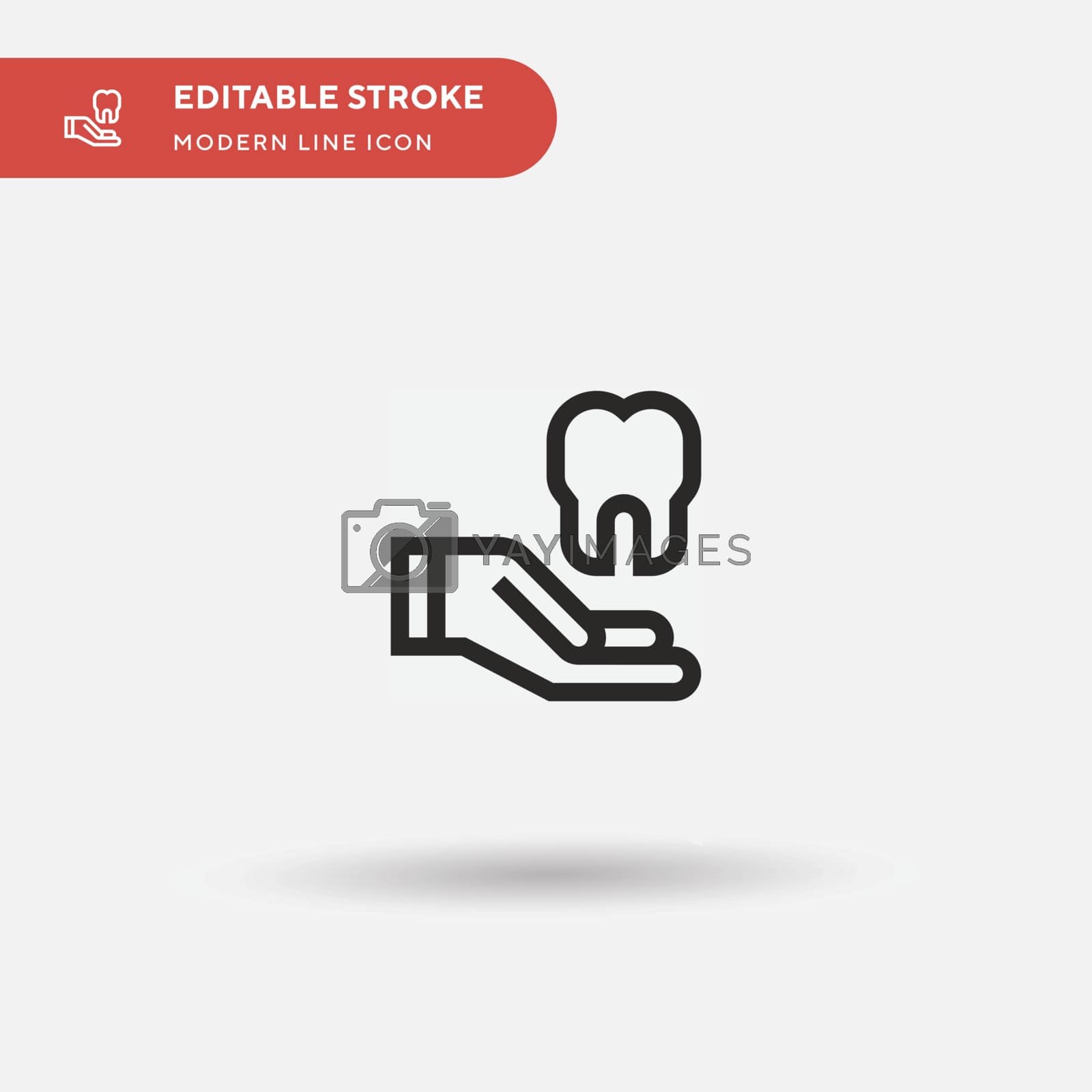 Dental Insurance Simple vector icon. Illustration symbol design template for web mobile UI element. Perfect color modern pictogram on editable stroke. Dental Insurance icons for your business project