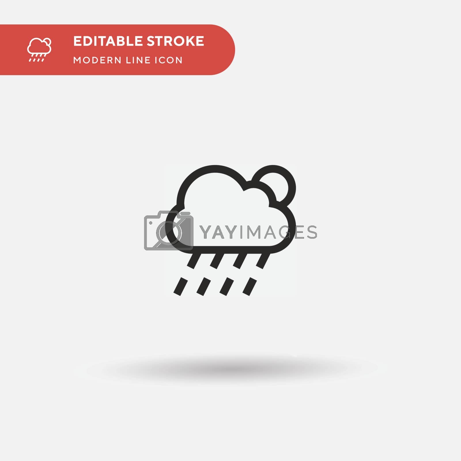 Weather Simple vector icon. Illustration symbol design template for web mobile UI element. Perfect color modern pictogram on editable stroke. Weather icons for your business project