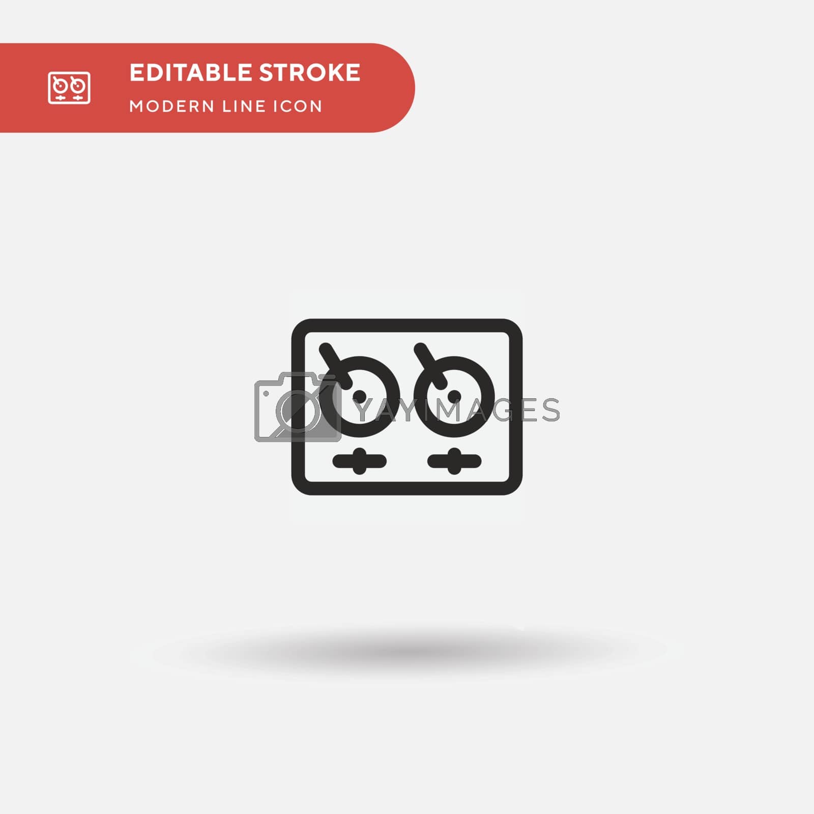 Royalty free image of Dj Mixer Simple vector icon. Illustration symbol design template by guapoo