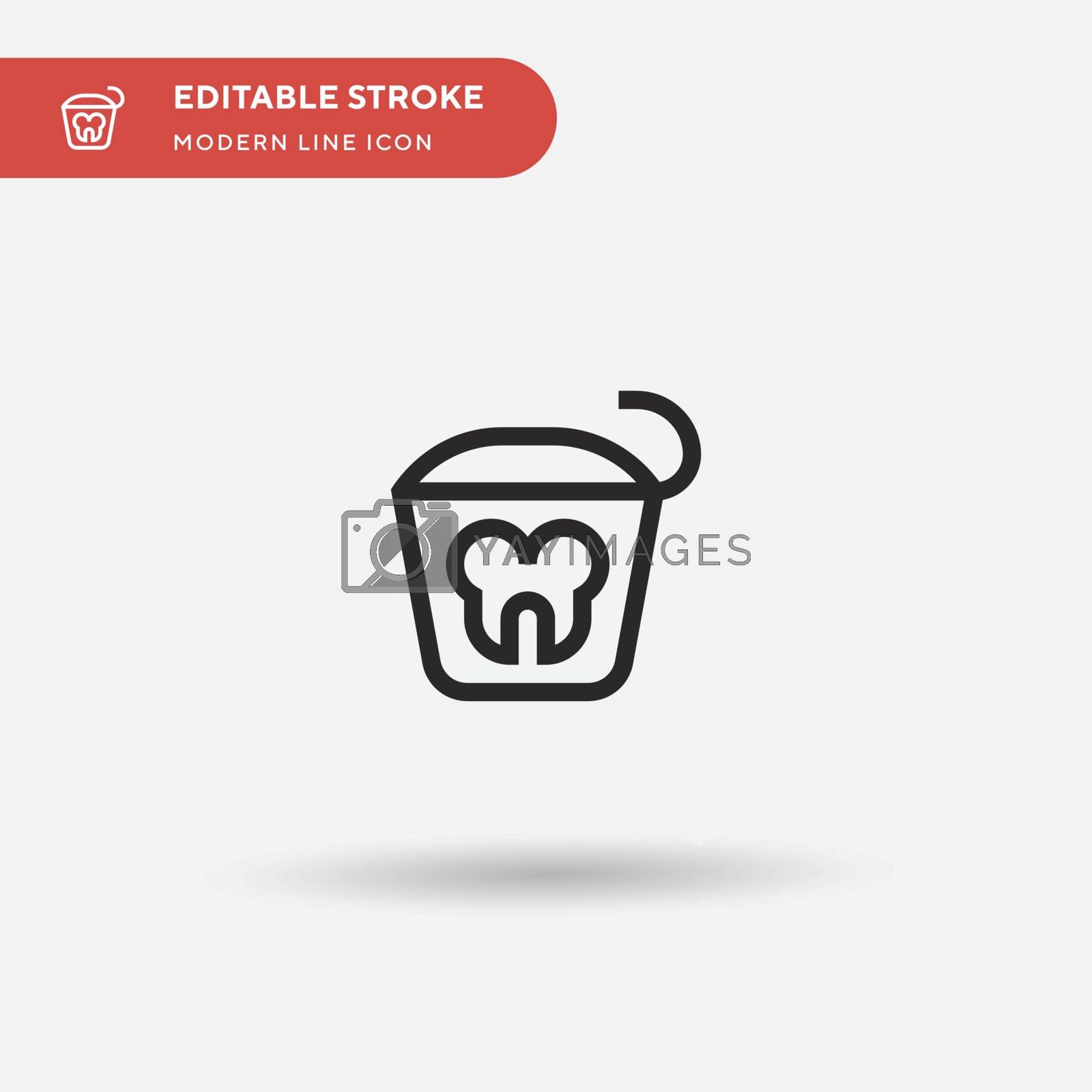 Dental Floss Simple vector icon. Illustration symbol design template for web mobile UI element. Perfect color modern pictogram on editable stroke. Dental Floss icons for your business project