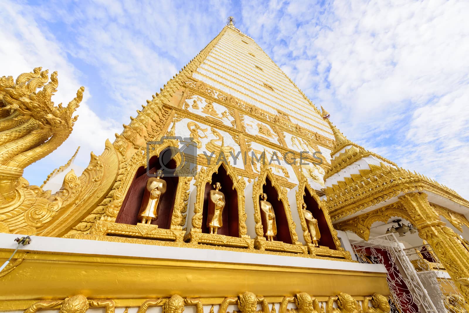 Royalty free image of Wat Phra That Nong Bua in the morning at Ubon Ratchathani, Thail by animagesdesign
