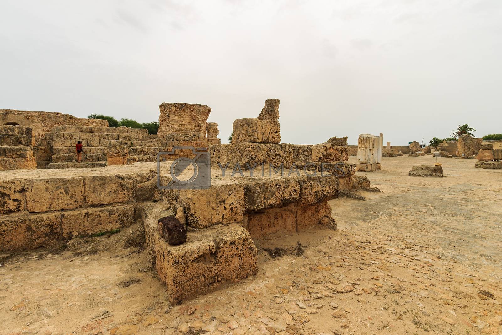 Royalty free image of Ancient ruins of baths at tunisia, Carthage by Eugene_Yemelyanov