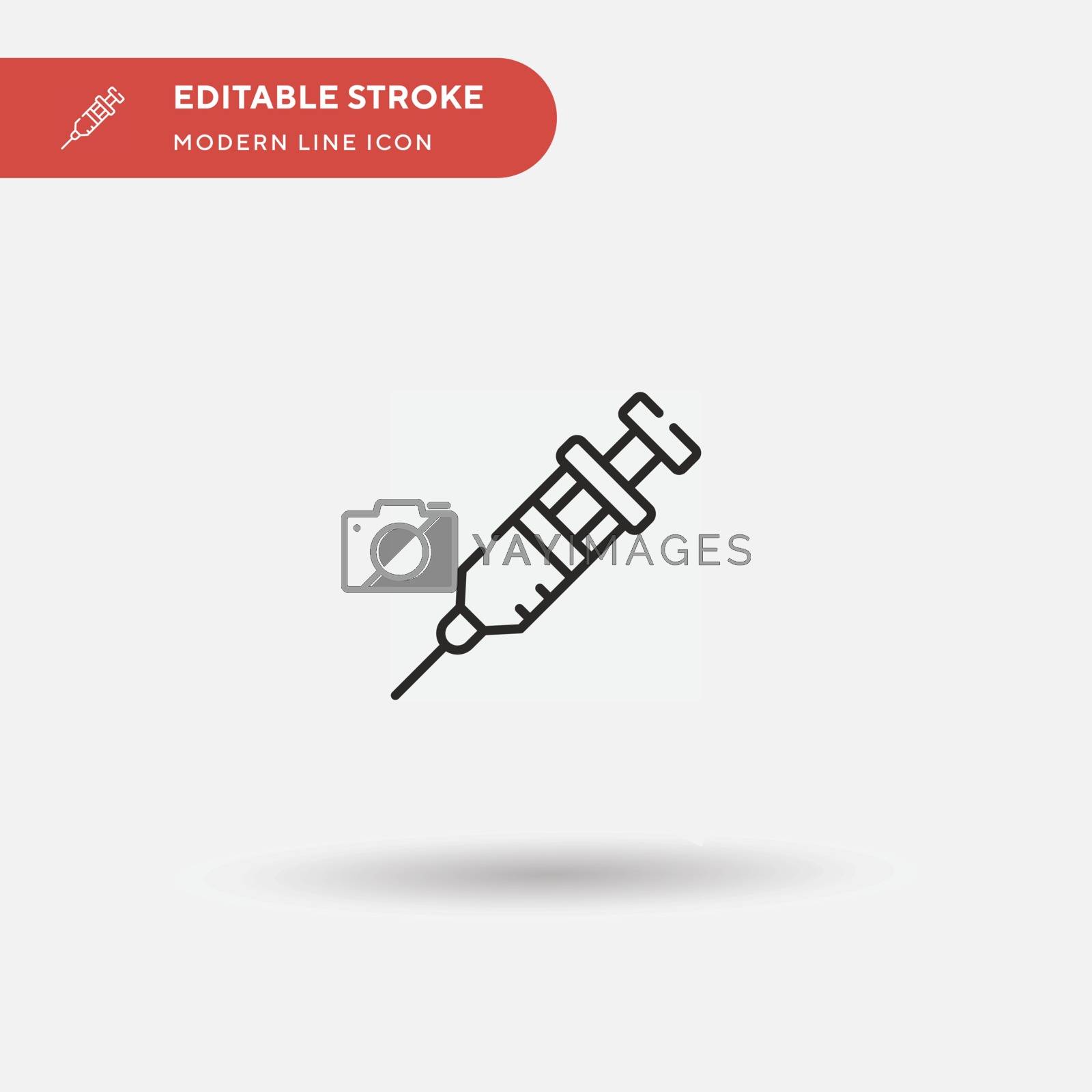 Royalty free image of Syringe Simple vector icon. Illustration symbol design template  by guapoo