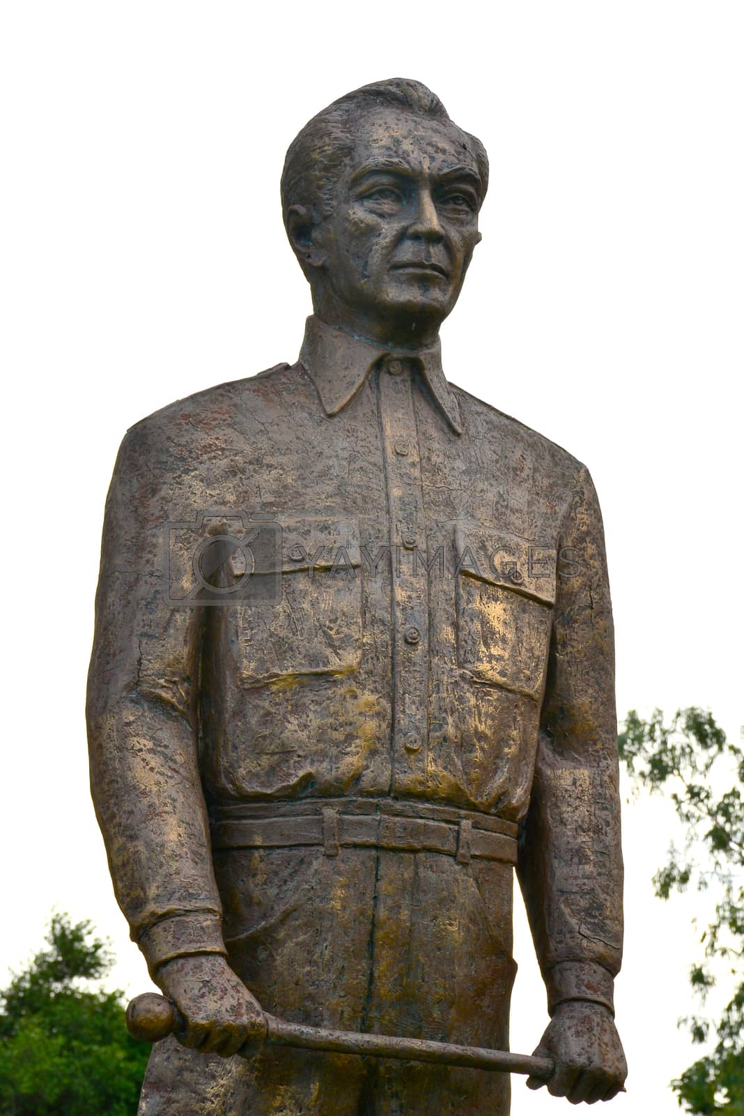 Royalty free image of Manuel L. Quezon statue at Corregidor island in Cavite, Philippi by imwaltersy