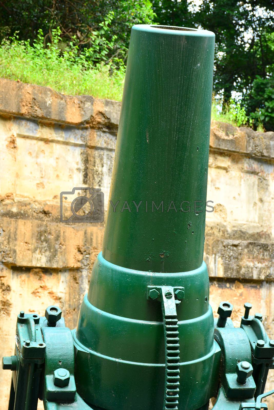 Royalty free image of Battery Way mortar cannon display at Corregidor island in Cavite by imwaltersy