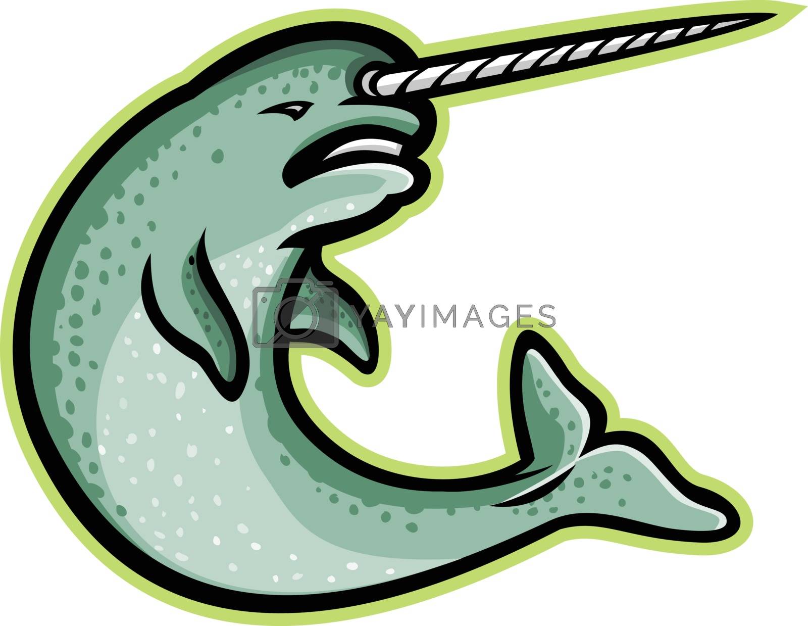 Royalty free image of Angry Narwhal Mascot by patrimonio