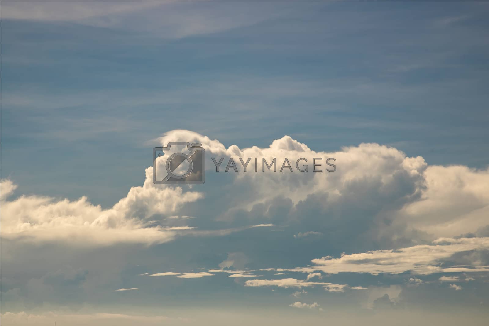 Royalty free image of Beautiful sky with clouds background. The softness of the clouds by tosirikul
