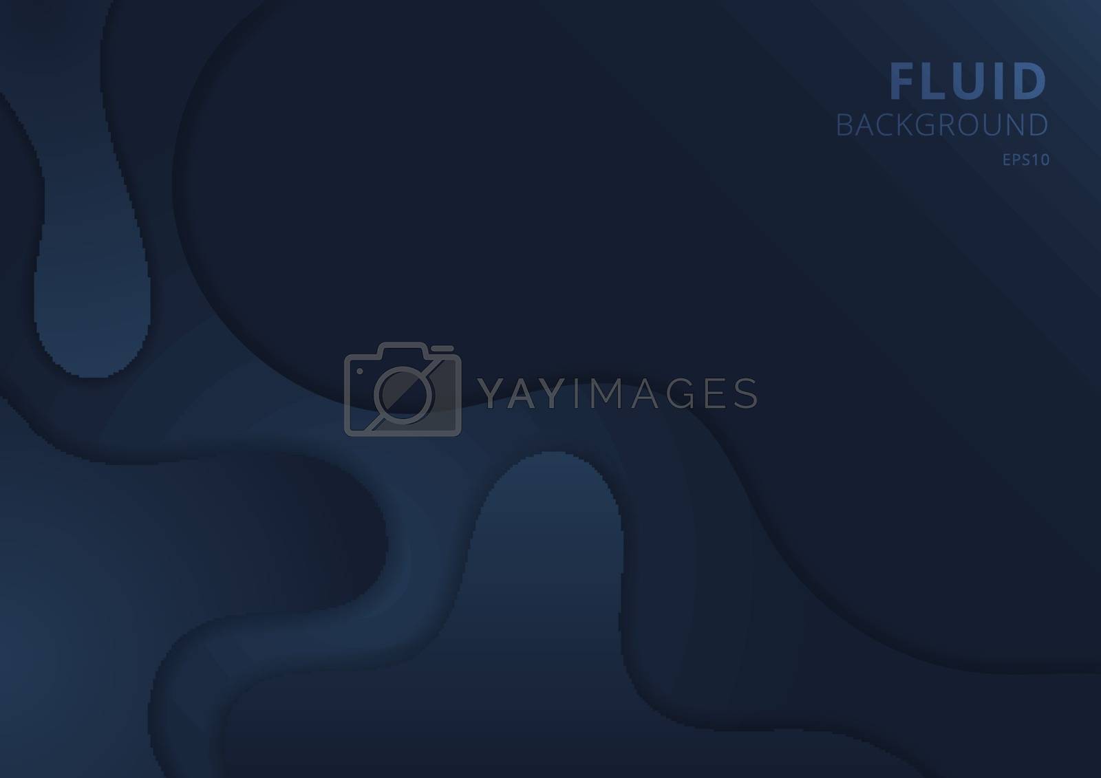 Royalty free image of Abstract fluid wave shape dark blue background paper cut style by phochi